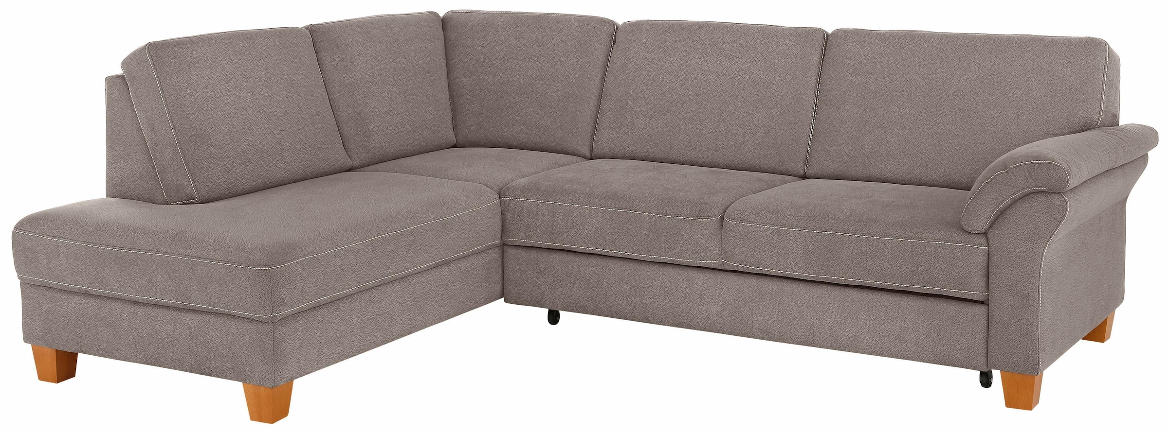 Home affaire Ecksofa »Borkum L-Form«, mit Federkern, wahlweise mit Bettfunktion