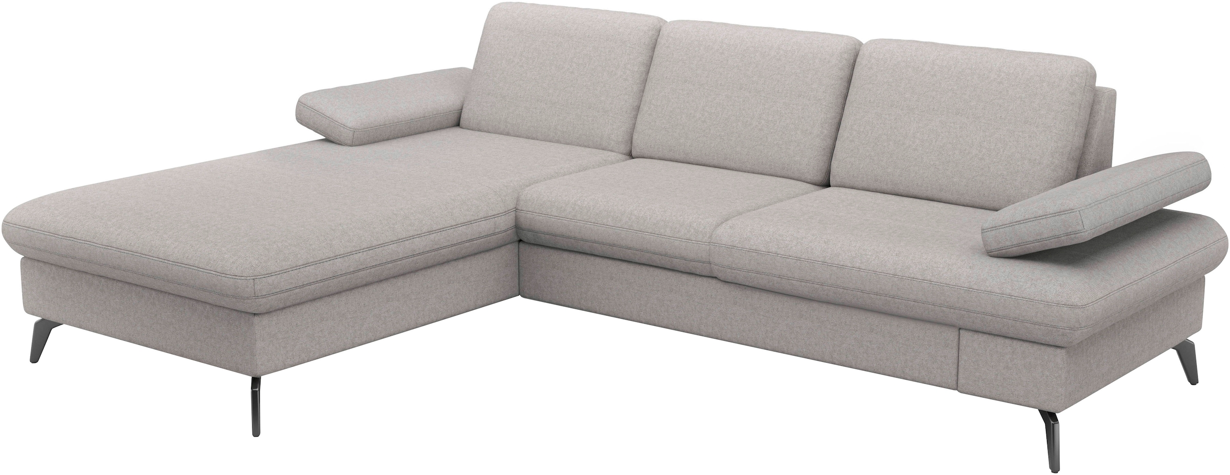 sit&more Ecksofa »Morris Jubi, L-Form«, inkl. Armteilfunktion und 1 Zierkissen, wahlweise mit Bettfunktion
