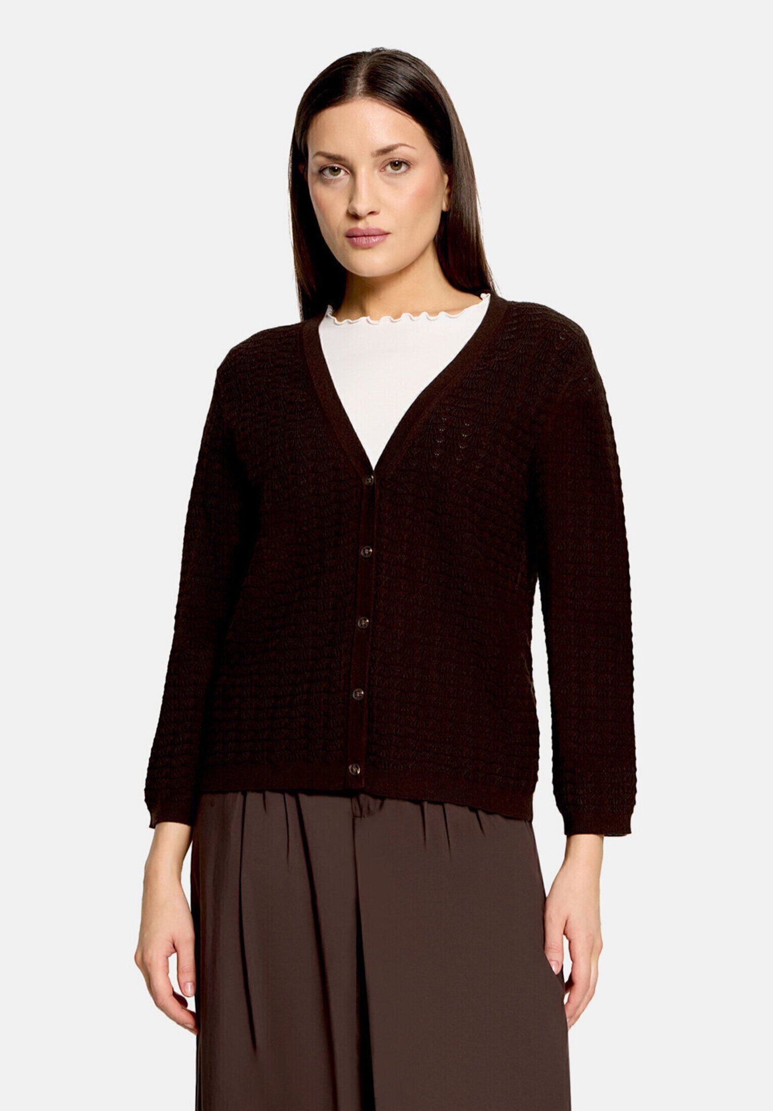Cartoon Strickjacke »Damen mit V-Ausschnitt« 1