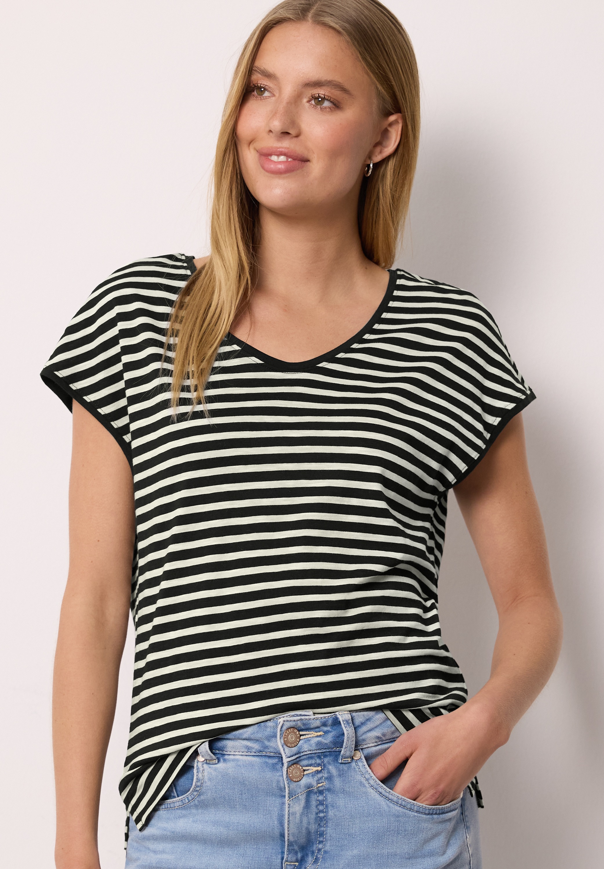 STREET ONE STUDIO Print-Shirt im soften Baumwoll-Mix