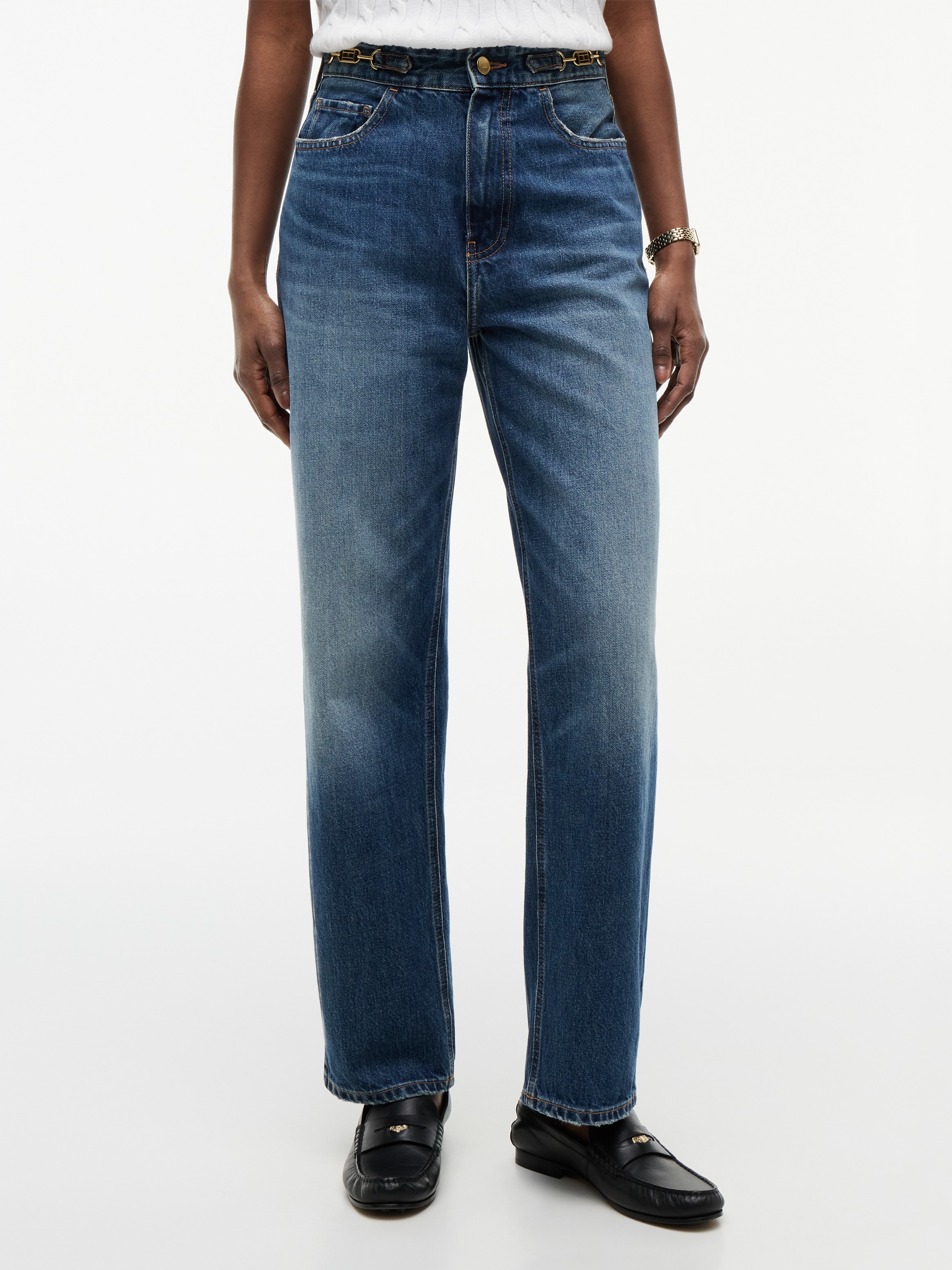 Tommy Hilfiger High-waist-Jeans "TAPERED CAM HW ANKLE" Baumwolle, knöchellang, high waist