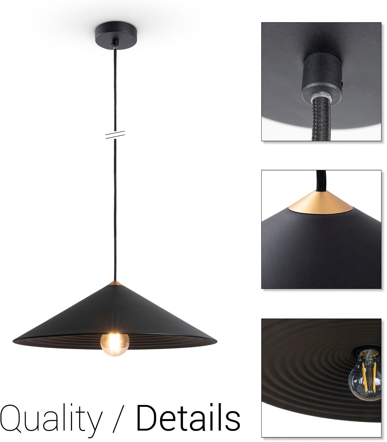 »ROLLINA«, Pendelleuchte Esszimmer BAUR Paco Küchenlampe Industrial Home | Pendelleuchte Metall Design E27