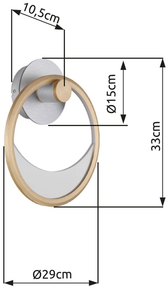 GLOBO LIGHTING Wandleuchte »UMBRA« LED-Modul 1 Stk. Warmweiß Wandlampe Wand Wohnzimmer Flur Wandbeleuchtung
