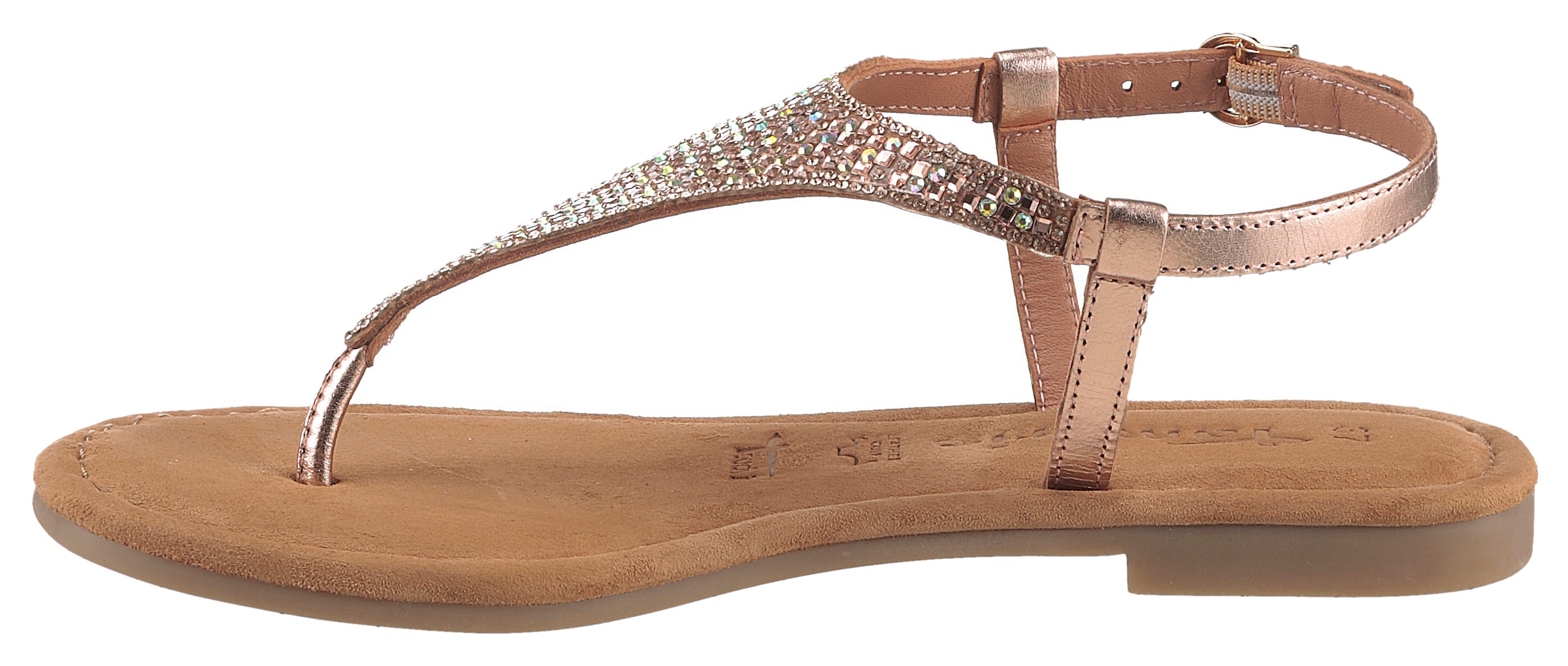 Tamaris Riemchensandale, Sandalette, Sommerschuh, Festtagsschuh, funkelnde Strasssteinchen