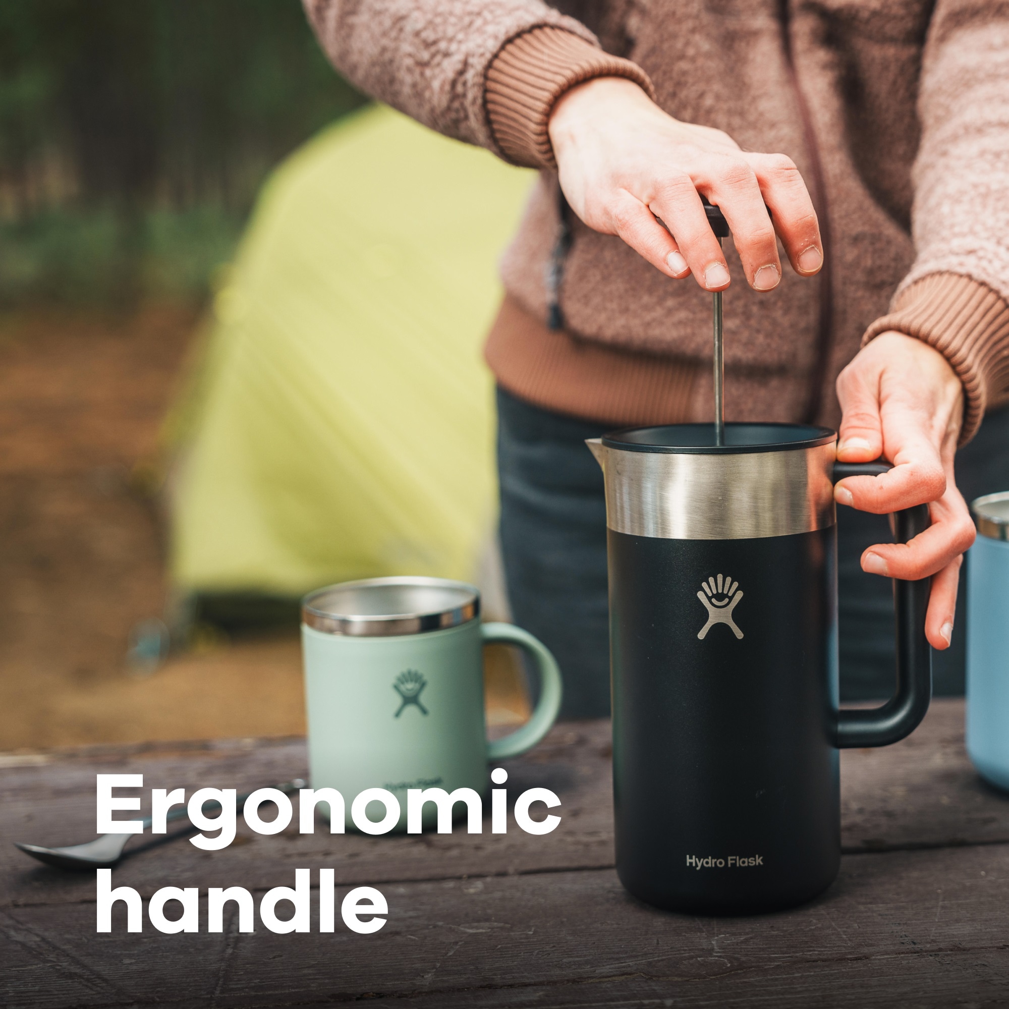 Hydro Flask Kaffeebereiter »32 oz (946 ml) Insulated French Press« 0,95 l Kaffeekanne Edelstahlfilter Thermobecher inkl. Maschenfilter und Steckdeckel