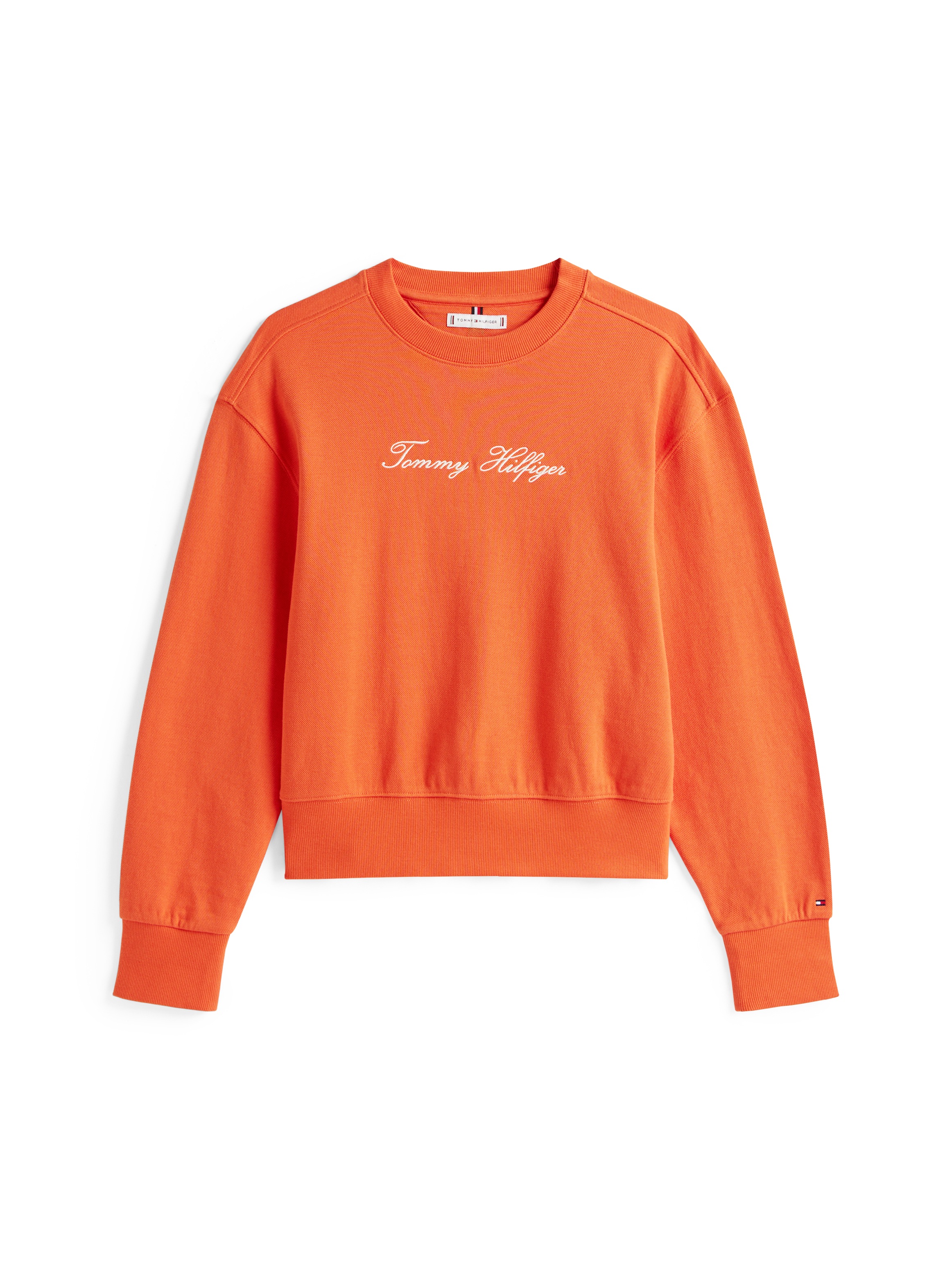 Thumbnail - Tommy Hilfiger Sweatshirt "SCRIPT REG PIQUE SWTSHRT", mit Tommy Hilfiger Script Logo-Schriftzug