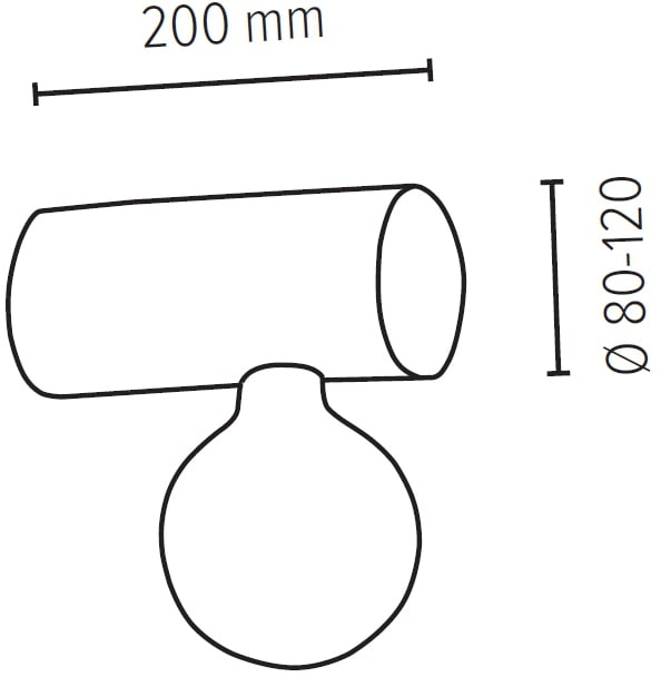 8-12 SIMPLE«, SPOT gebeizt Kiefernholz Wandleuchte cm,Holz Light BAUR »TRABO massivem Friday Ø 1 grau aus | Black Holzbalken flammig-flammig,