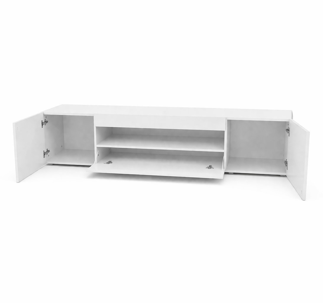 OTTO home Lowboard »LORENZO 2, TV-Board, TV-Kommode, TV-Schrank, TV-Unterschrank, TV-Möbel« Modernes lackiertes Hochglanz TV-Board, grifflos, Breite 200 cm