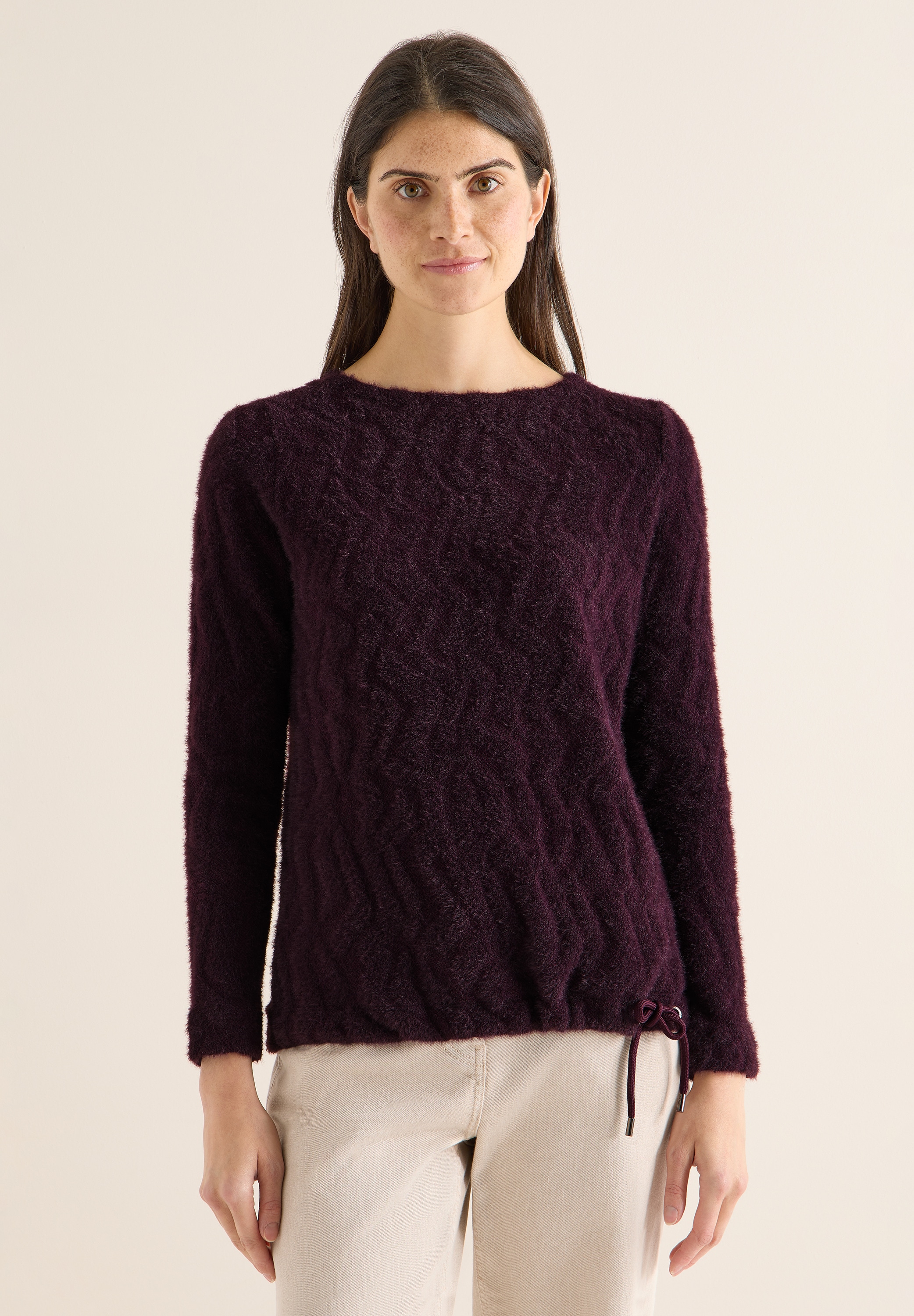 Cecil Langarmshirt mit Tunnelzug am Saum günstig online kaufen