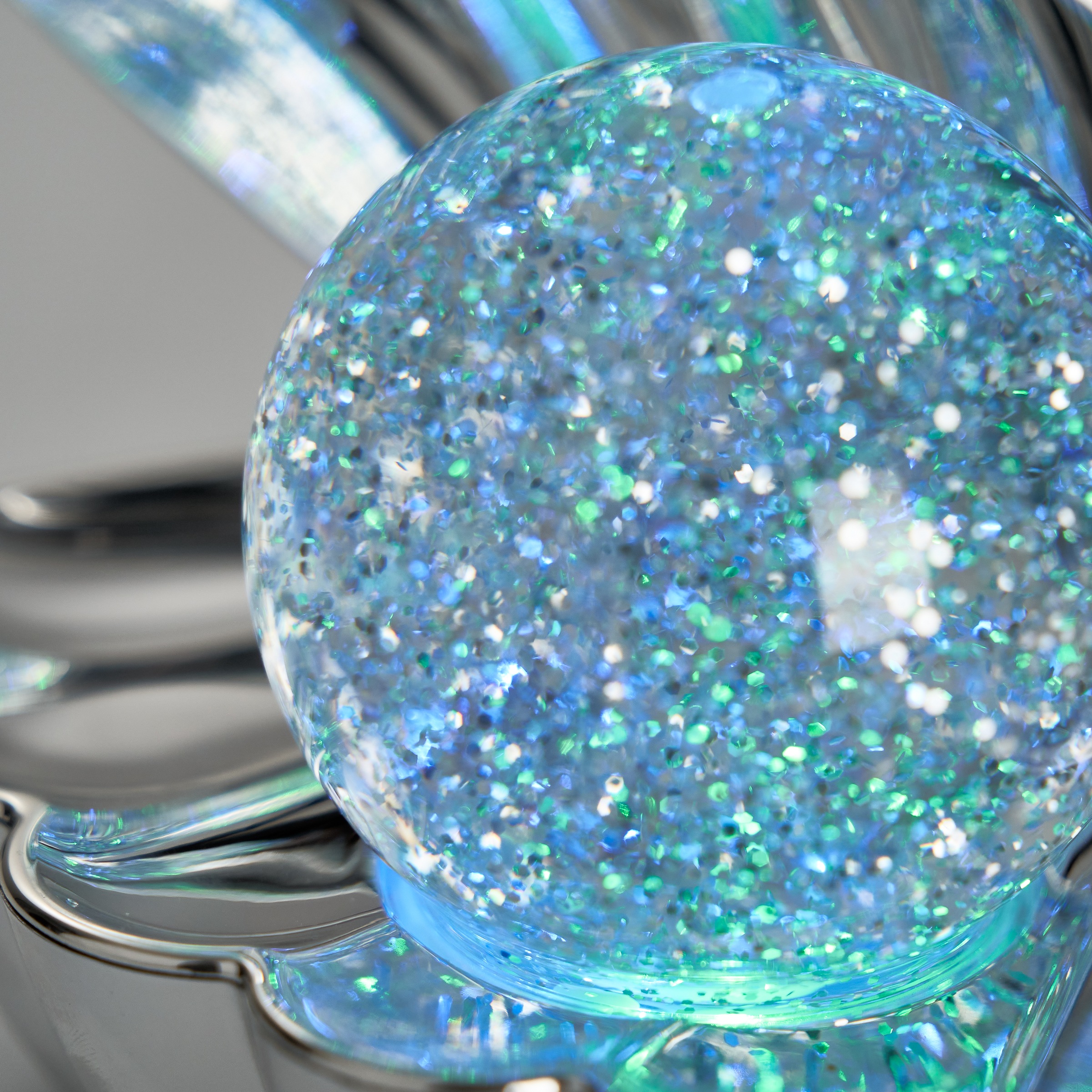 REALITY Leuchten LED Tischleuchte »SHELLY, Deko Tischlampe in Muschelform mit RGB Farbwechsel, 0,8W 15Lm« LED-Board 1 Stk. RGB Muschel Tischlampe mit Glitzerkugel und Farbwechsel inkl USB-Ladekabel