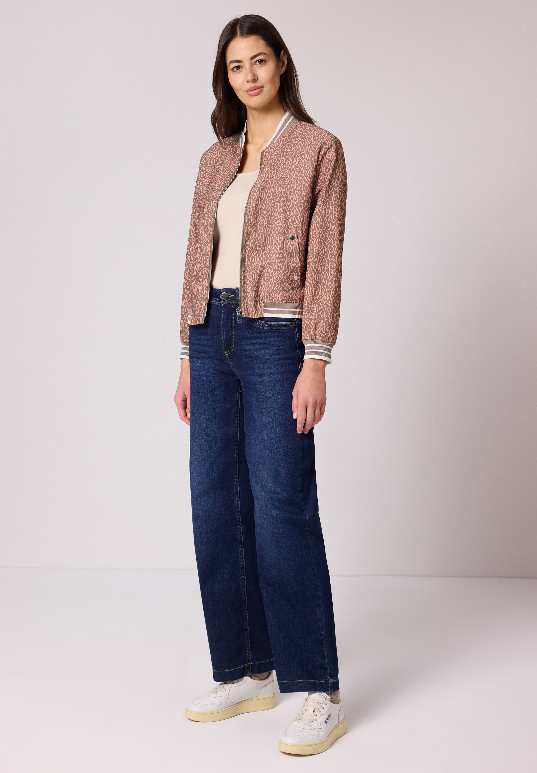 STREET ONE Blouson ohne Kapuze Rundhalsausschnitt