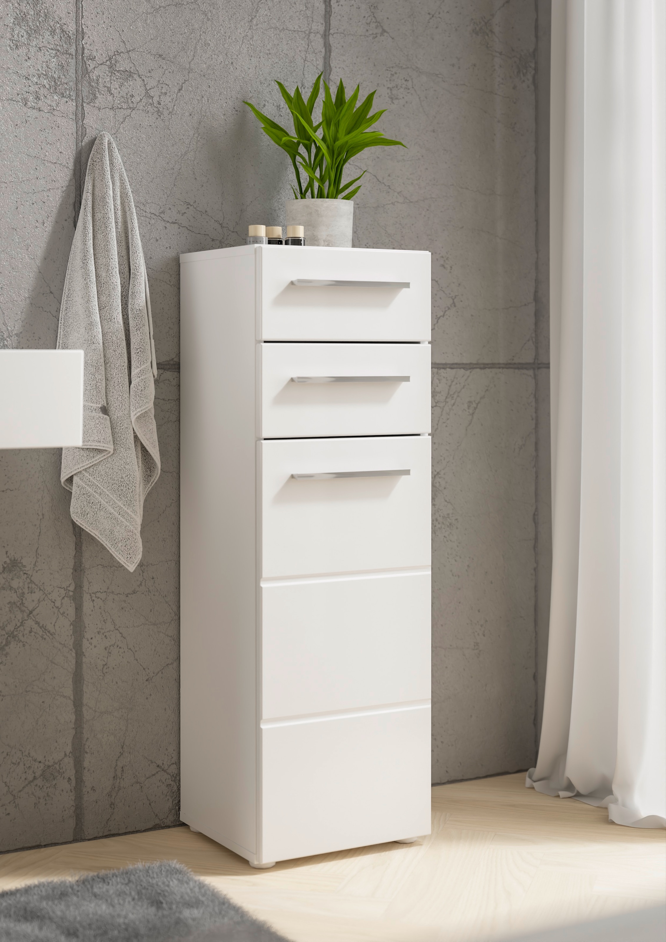 BASIC by Balculina Midischrank »Mandi« 1 Stk. tlg. Breite 34cm, hochglanz Front