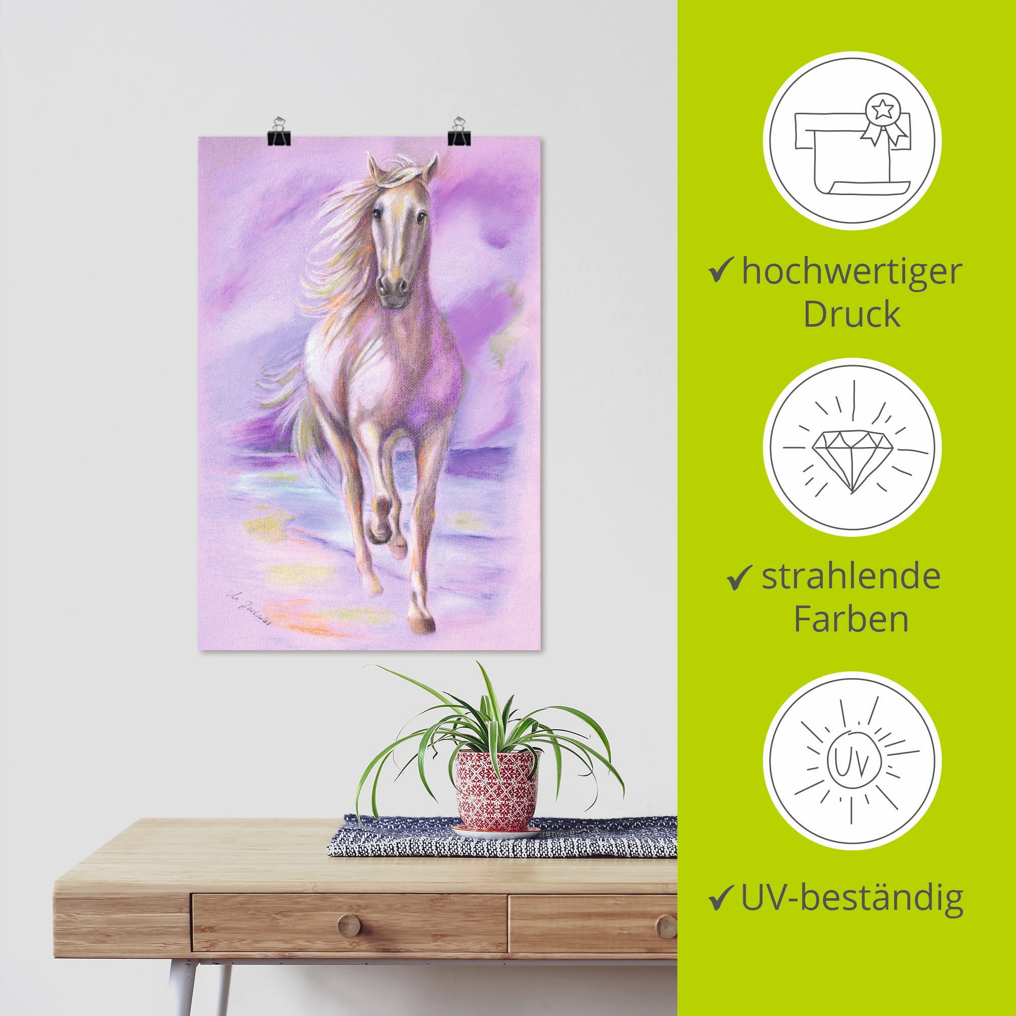 Artland Wandbild »Traumpferd«, Haustiere, (1 St.), als Leinwandbild, Poster in verschied. Größen