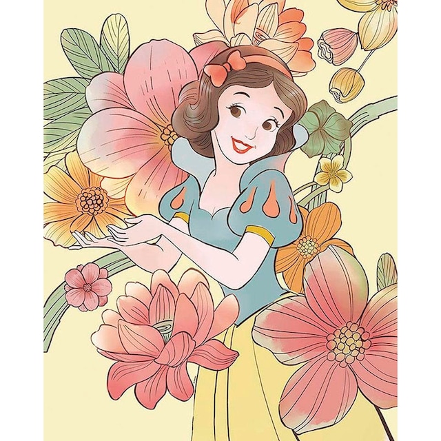 Komar Poster »Snow White Flowers«, Disney, (1 St.), Kinderzimmer,  Schlafzimmer, Wohnzimmer | BAUR