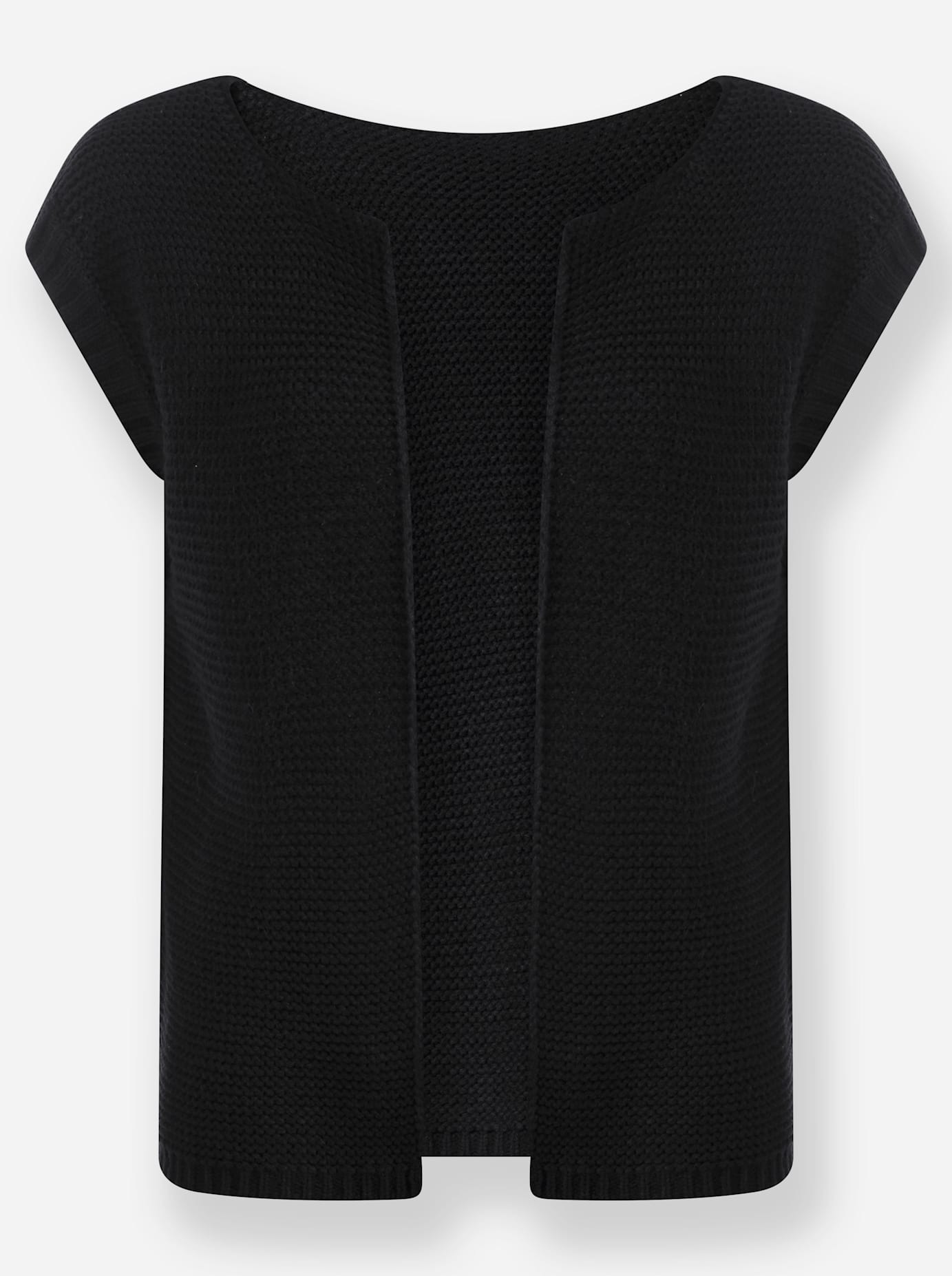 Strickweste INSPIRATIONEN, Damen, Gr. 36, schwarz, 70% Polyacryl, 30% Schurwolle, unifarben, Westen Strickweste 2