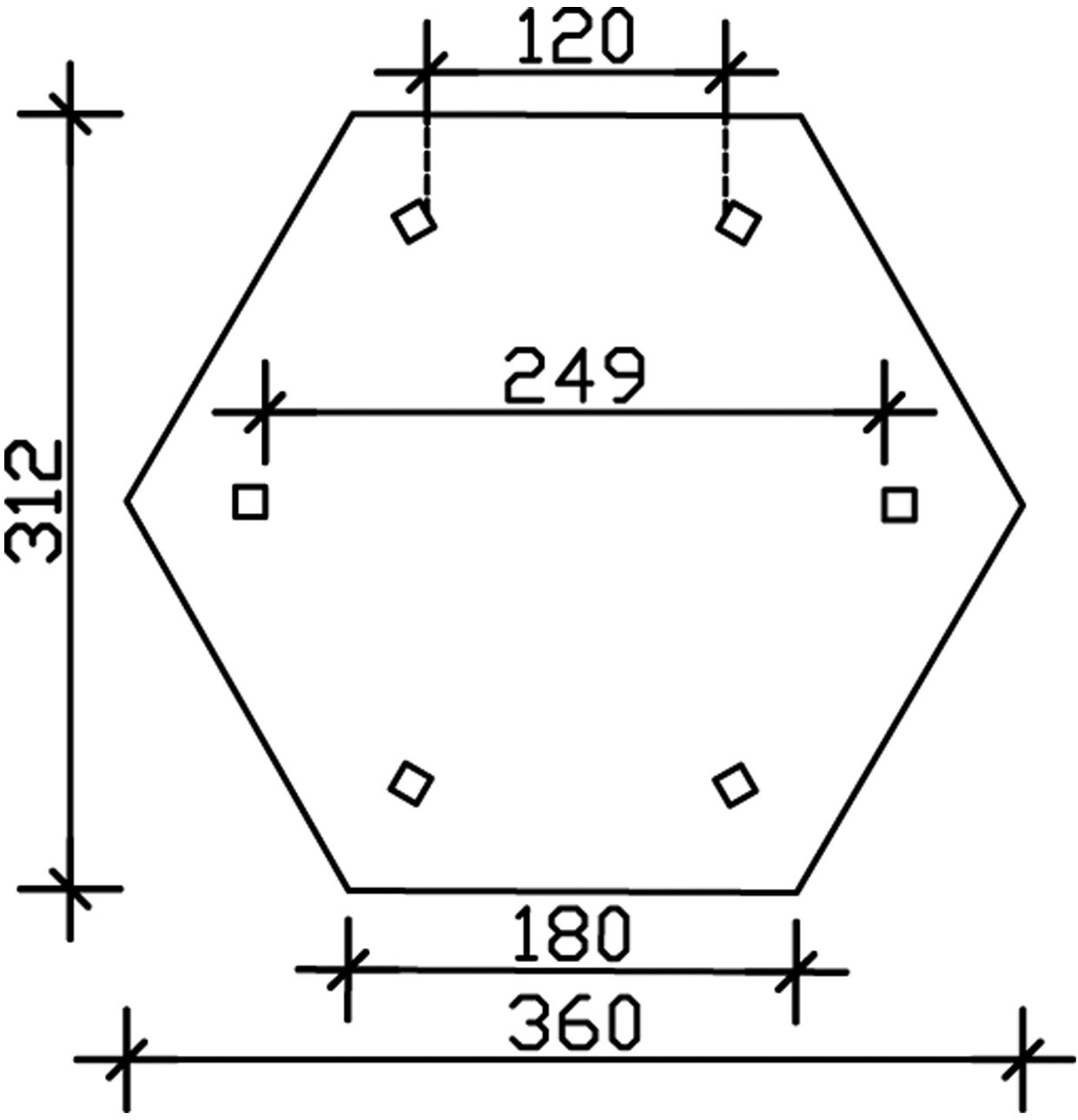 Skanholz Holzpavillon »Nancy 1«, Leimholz, 273 x 236 cm