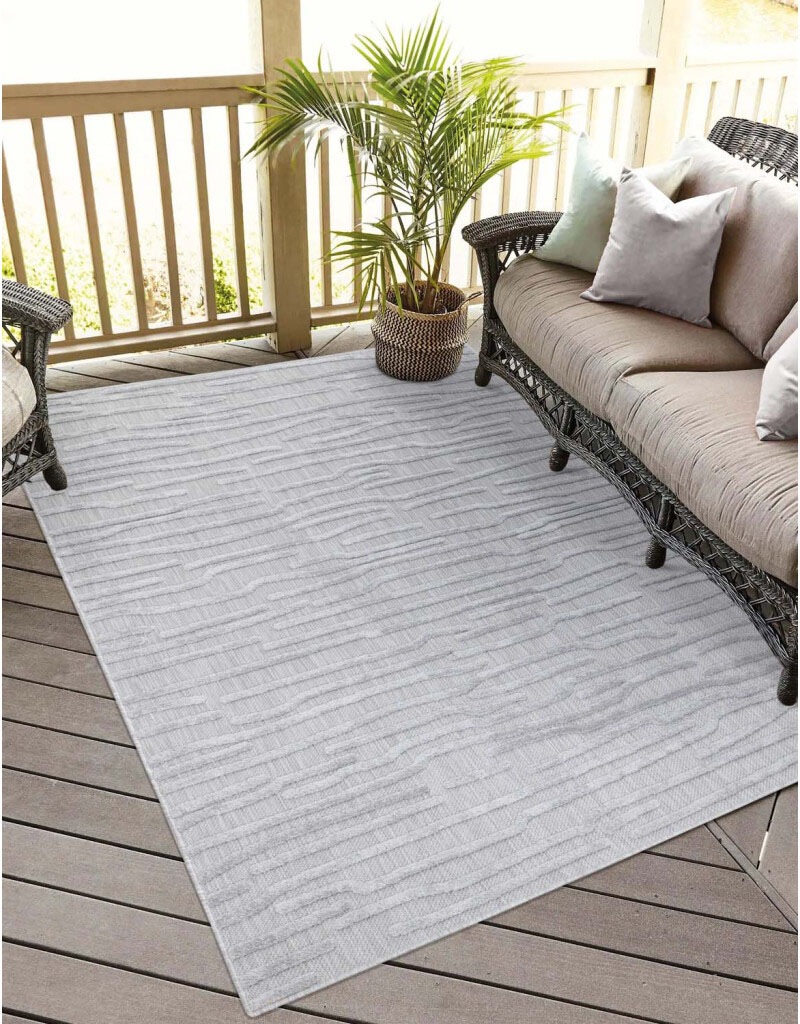Carpet City Teppich "In-& Outdoorteppich Santorini 450, 3D-Effekt, Gestreif günstig online kaufen