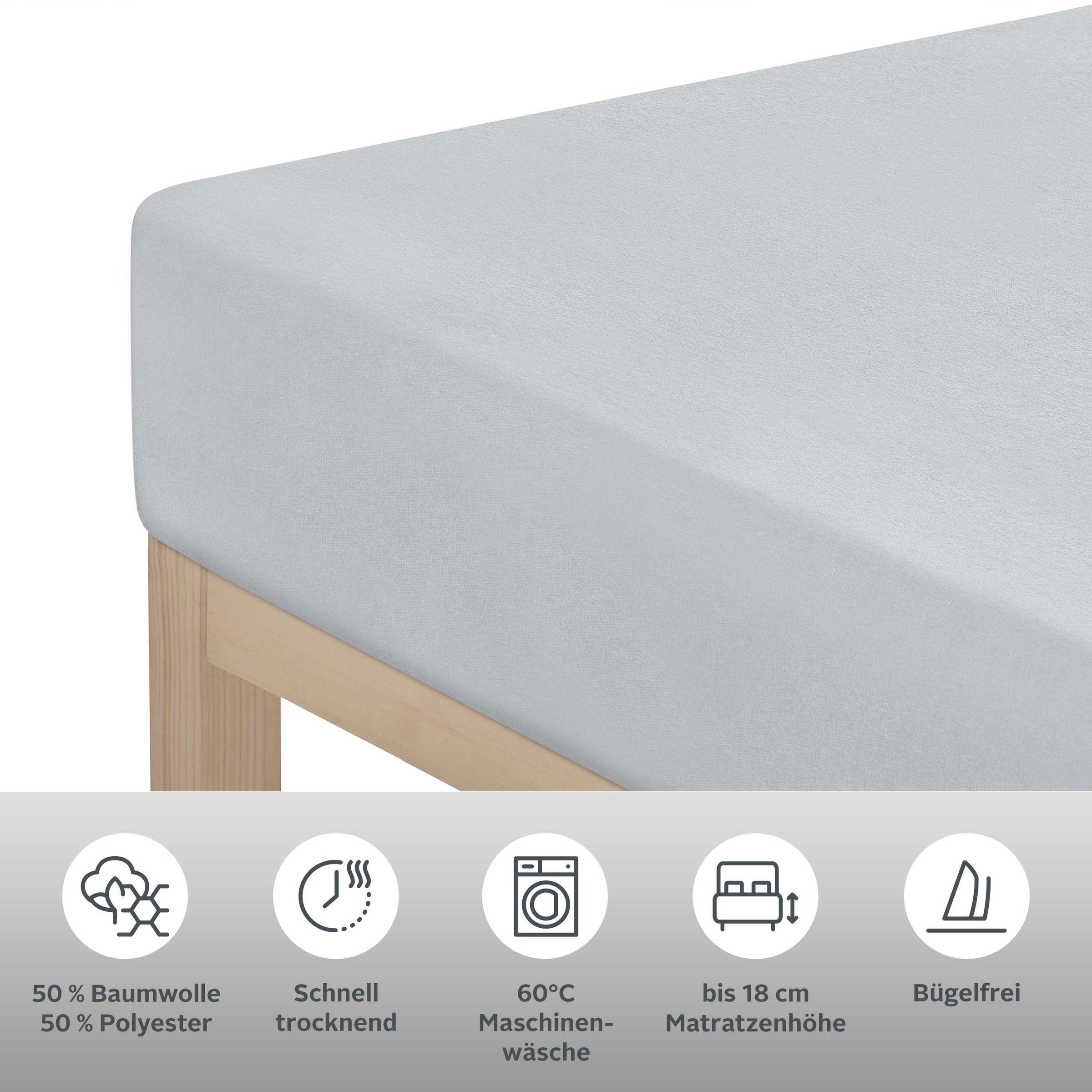 Thumbnail - OTTO home Spannbettlaken "Strawberry in Gr. 90x200, 140x200 oder 180x200 cm" für Matratzen bis 18cm Höhe, Spannbetttuch,...