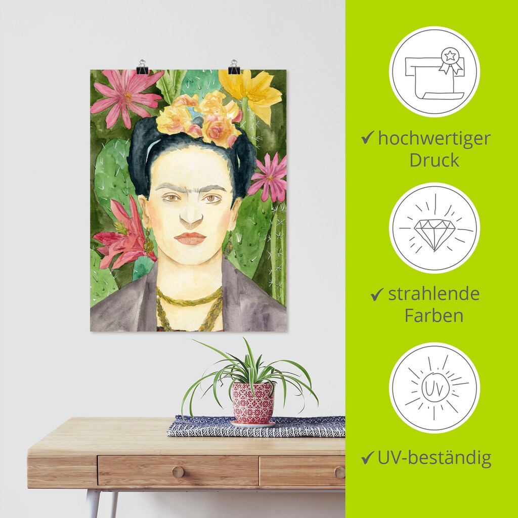 Artland Wandbild »Frida Kahlo I«, Bilder von Frauen, (1 St.)