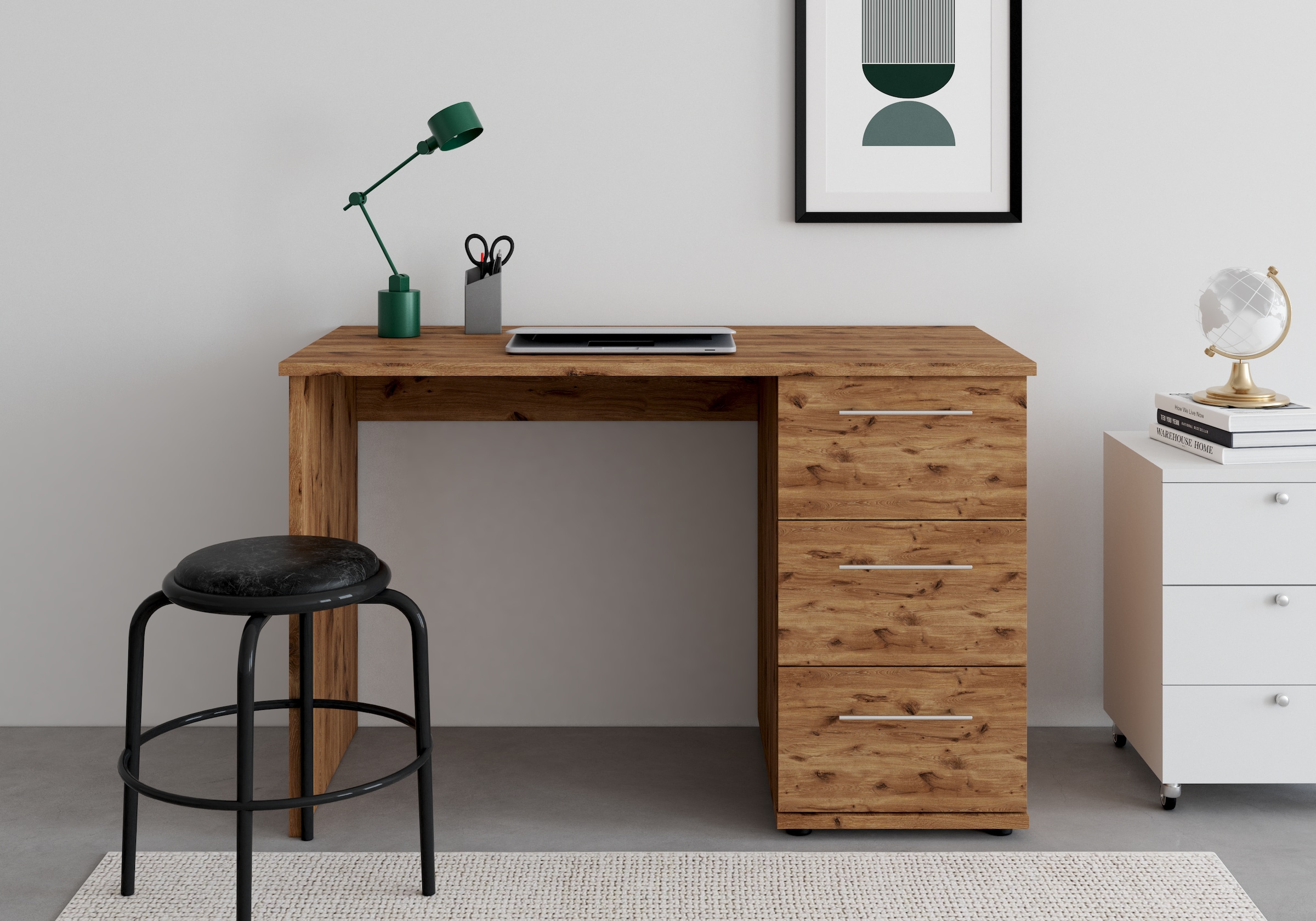 VOGL Möbelfabrik "Tobi, mit 3 Schubkästen" optional mit Tastaturauszug, Breite 115 cm