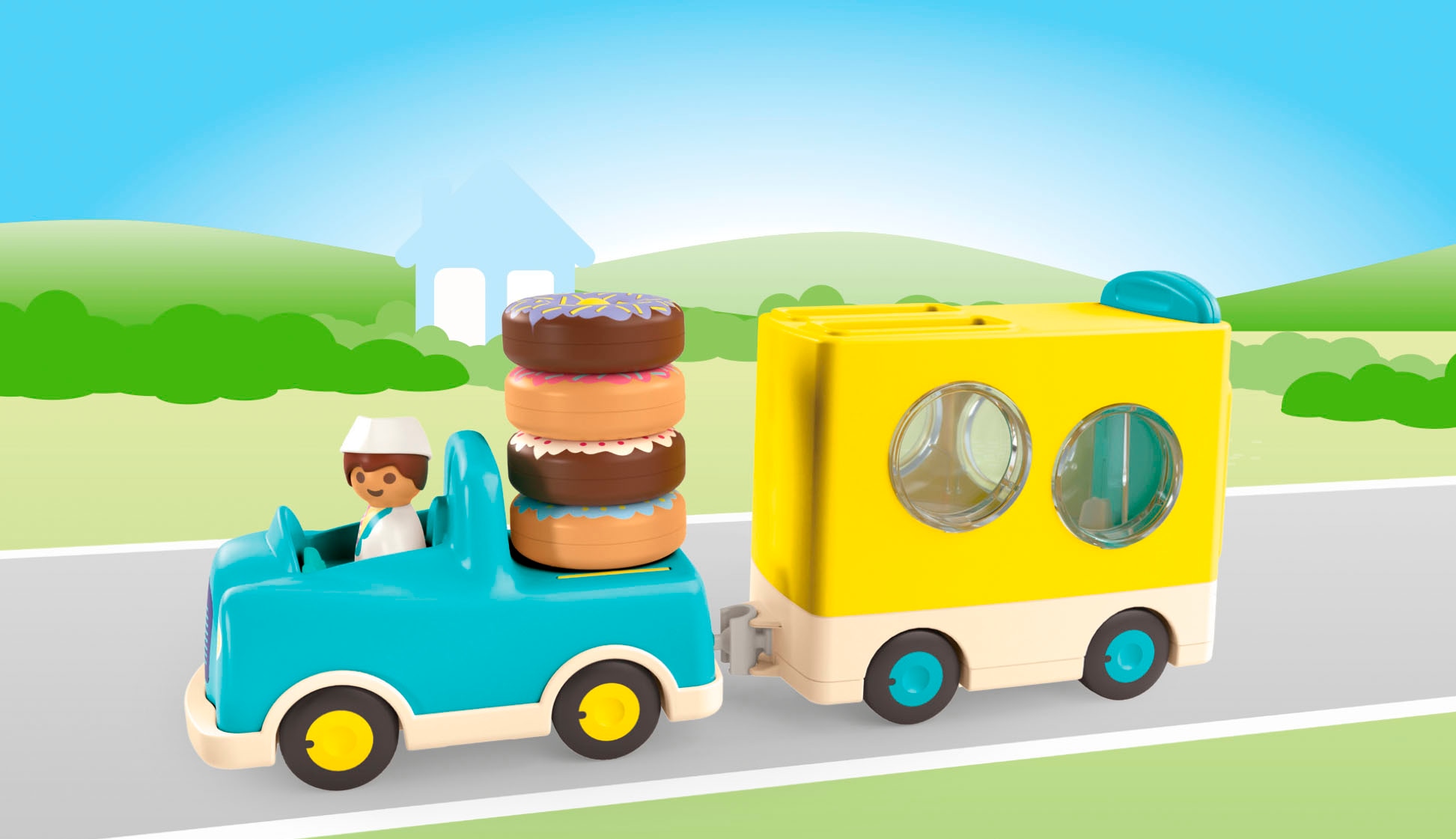 Playmobil® Konstruktions-Spielset »Verrückter Donut Truck mit Stapel- und Sortierfunktion  (71702)« JUNIOR; Made in Europe