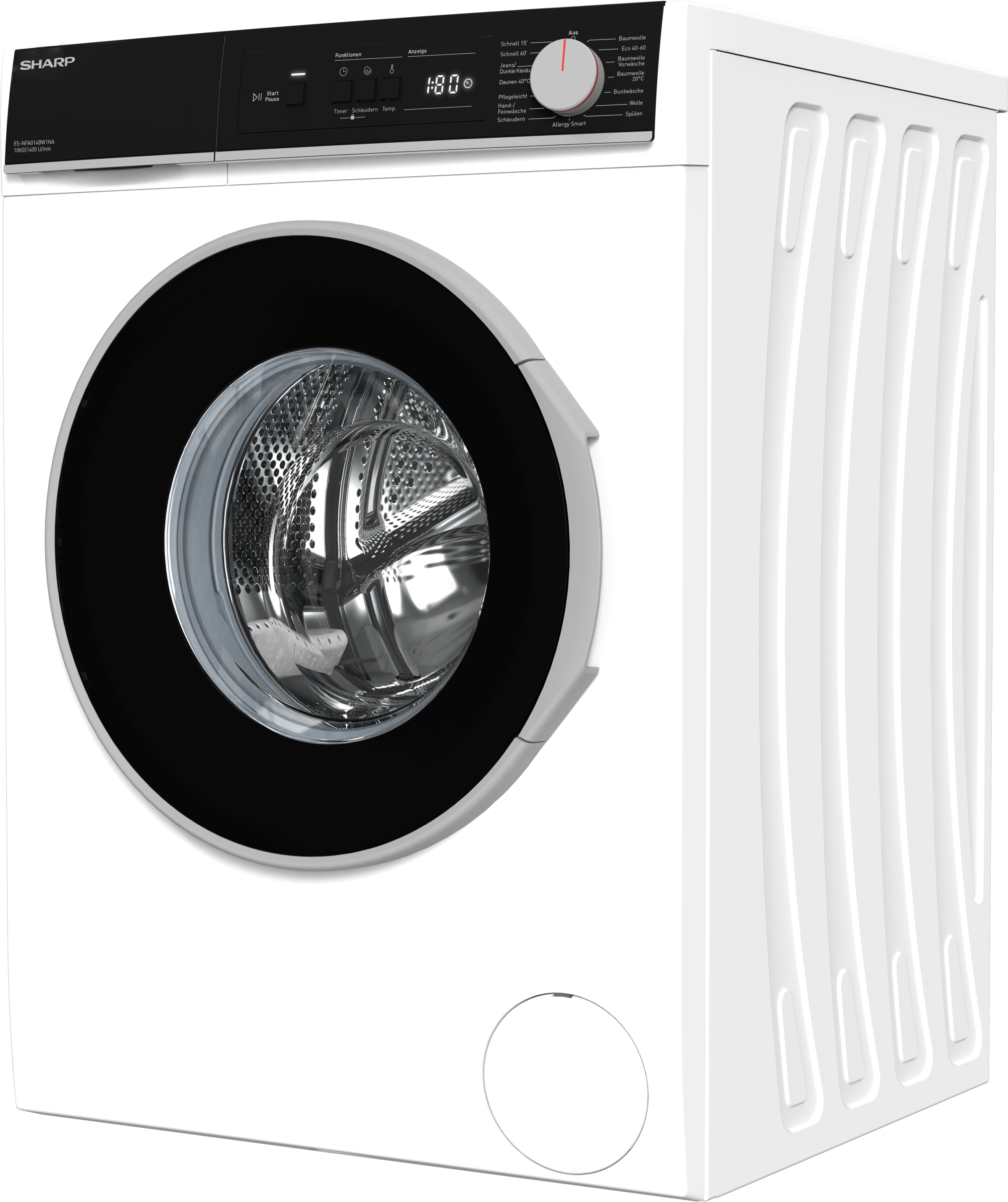 Sharp Waschmaschine »ES-NFA014BW1NA-DE« 10 kg 1400 U/min AllergySmart für Allergiker: Entfernt bestimmte Allergene & Bakterien