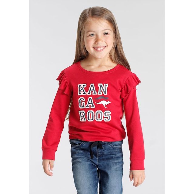 KangaROOS Sweatshirt »Glitter«, mit Rüschen an den Ärmeln online kaufen |  BAUR