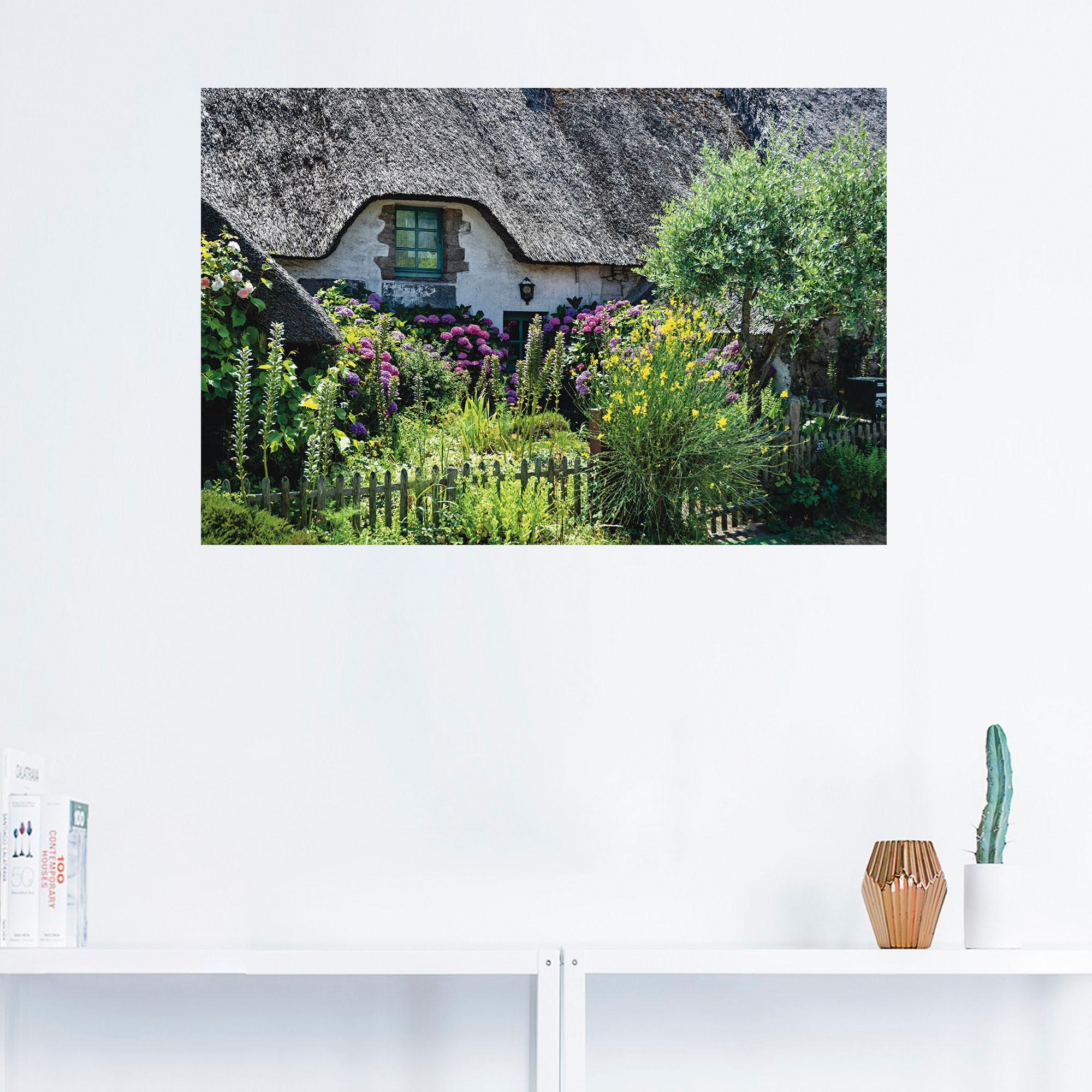 Artland Wandfolie »Altes Landhaus im Norden Frankreichs«, Gartenbilder, (1 St.), selbstklebend