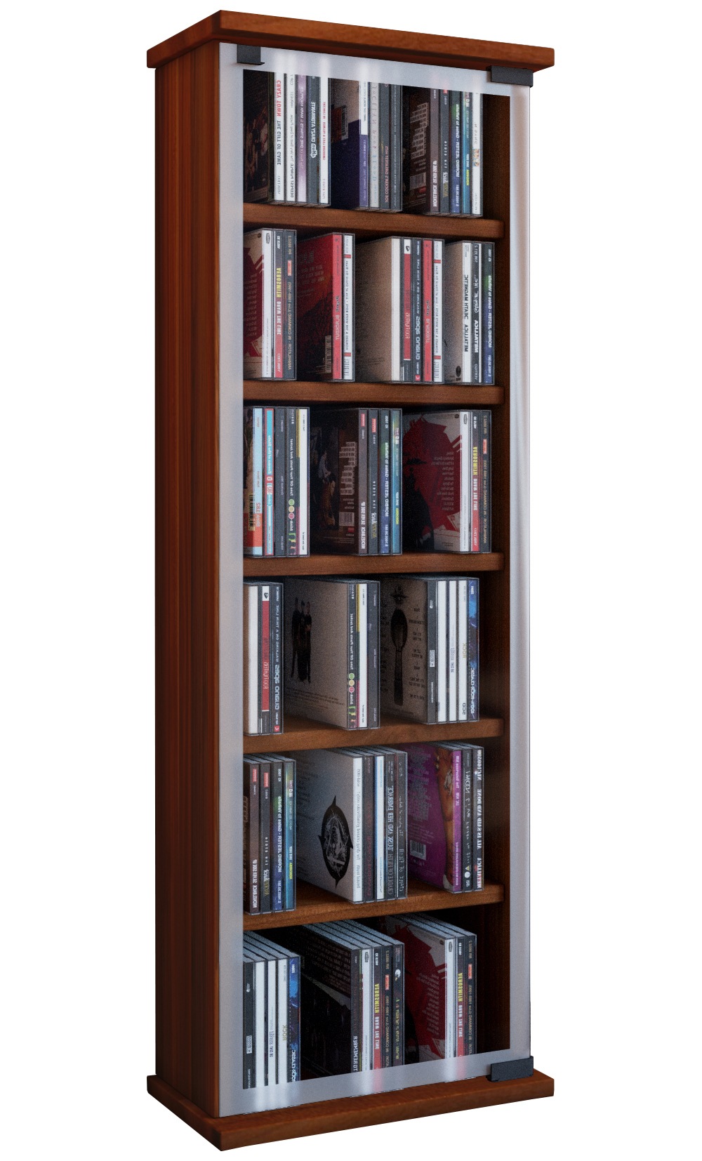 VCM Media-Regal "Holz CD DVD Stand Regal Schrank Classic Glastür"