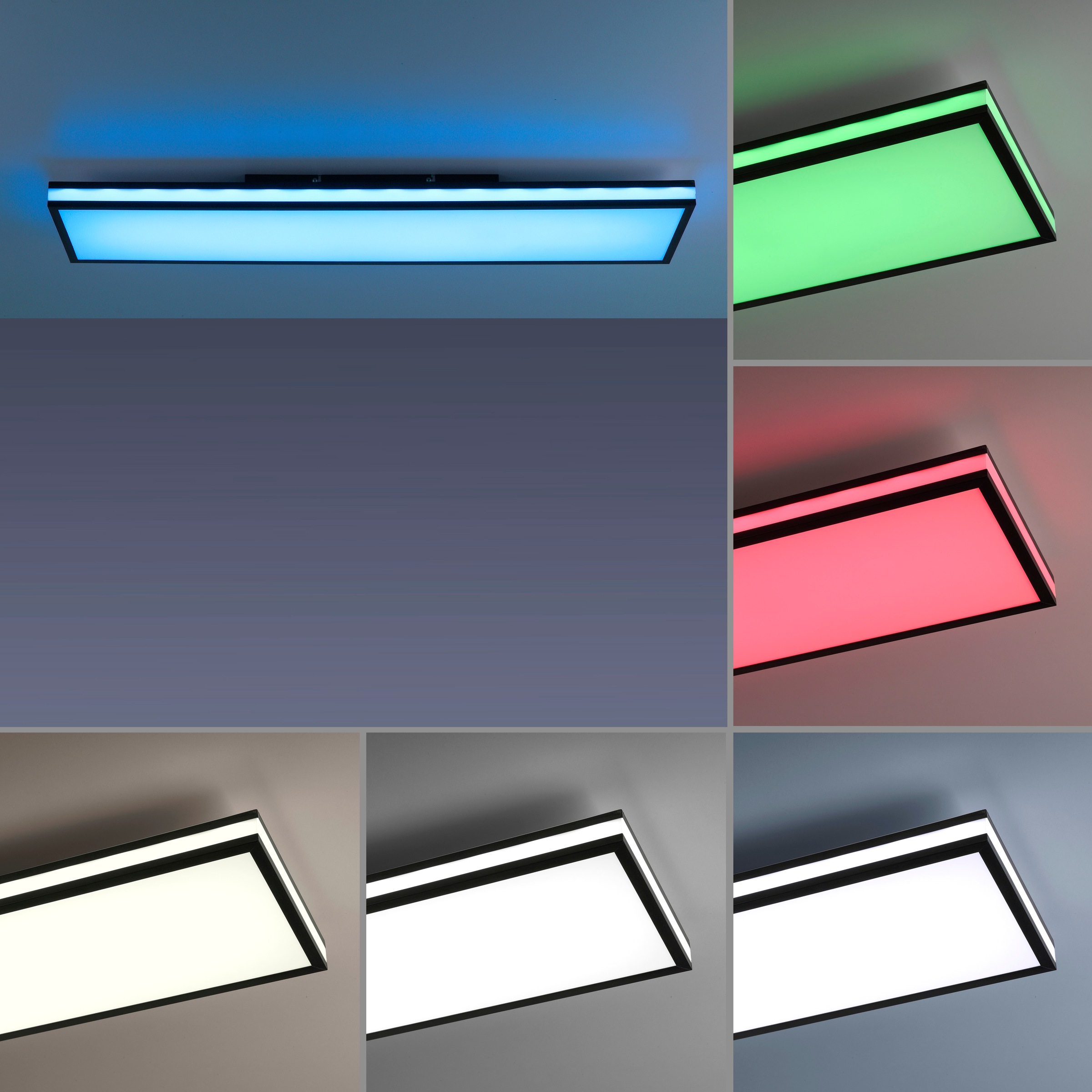 JUST LIGHT Deckenleuchte »MARIO«, 1 flammig-flammig, LED, CCT - über  Fernbedienung, RGB-Rainbow, dimmbar über Fernbedienung | BAUR | Deckenlampen