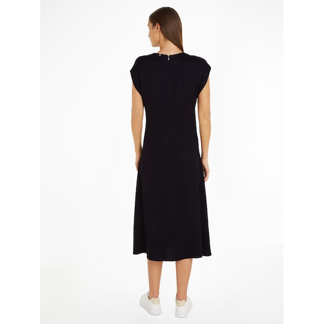 Tommy Hilfiger Midikleid »VIS TWILL CAP SLEEVE MIDI DRESS«, mit Tommy  Hilfiger Metalllabel online bestellen | BAUR