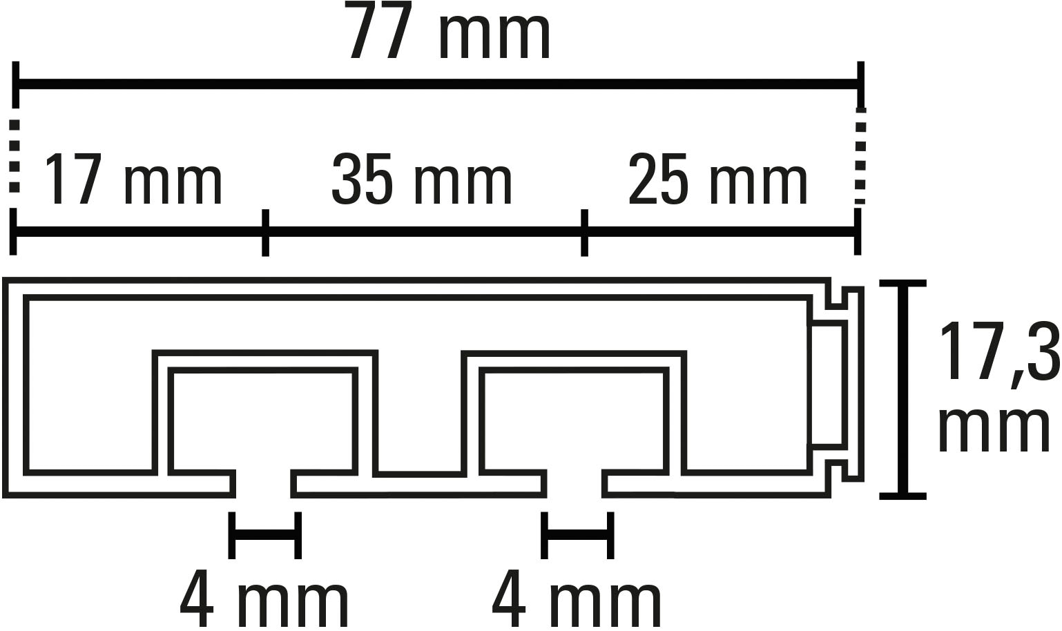 GARDINIA Vorhangschiene »Vorhangschienen-Set GK2«, 2 läufig-läufig, mit Bohren, Schrauben, Deckenmontage, Kunststoff, Hohlkammerschiene