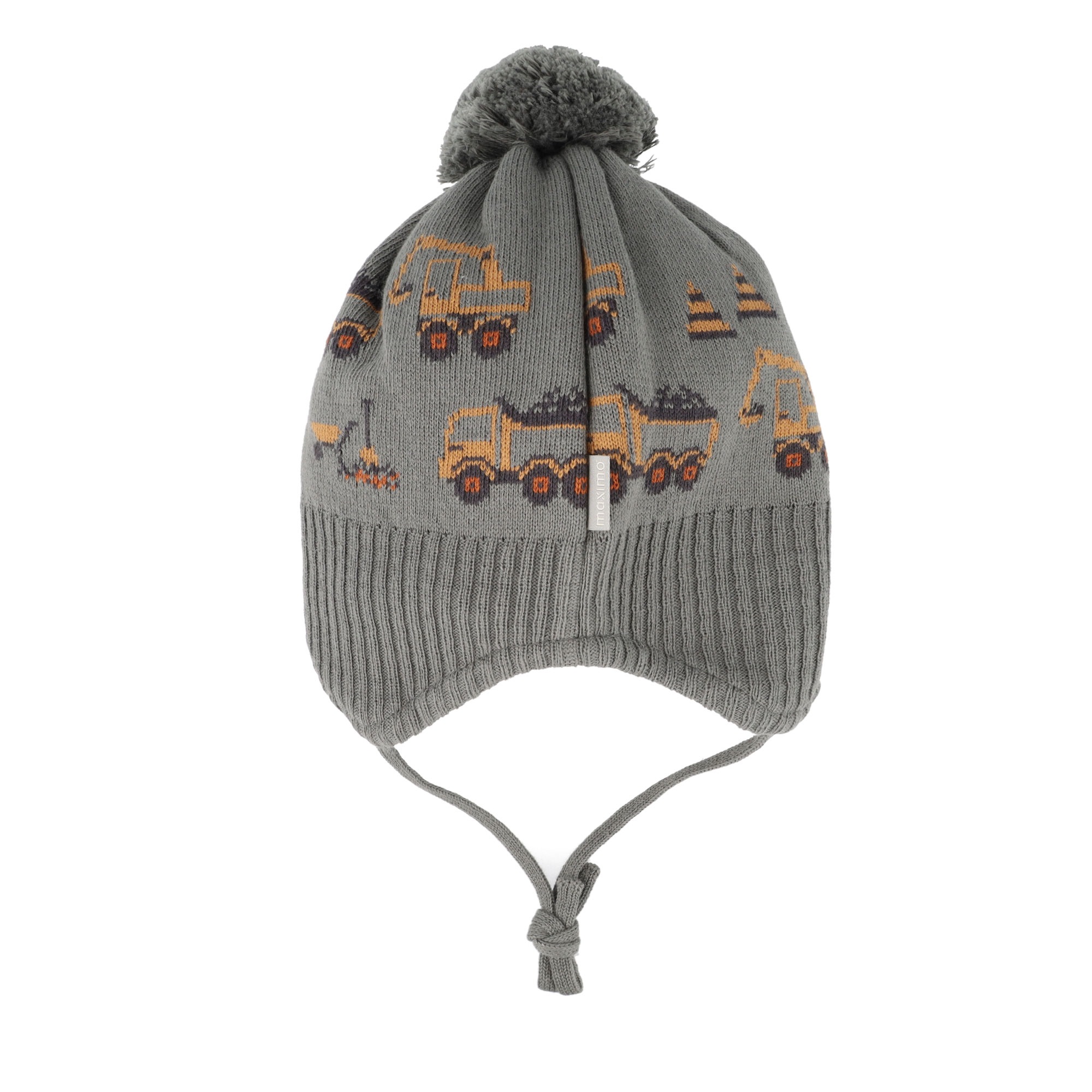 Thumbnail - MAXIMO Strickmütze Baumwolle, gefüttert, zum Binden, Bommel