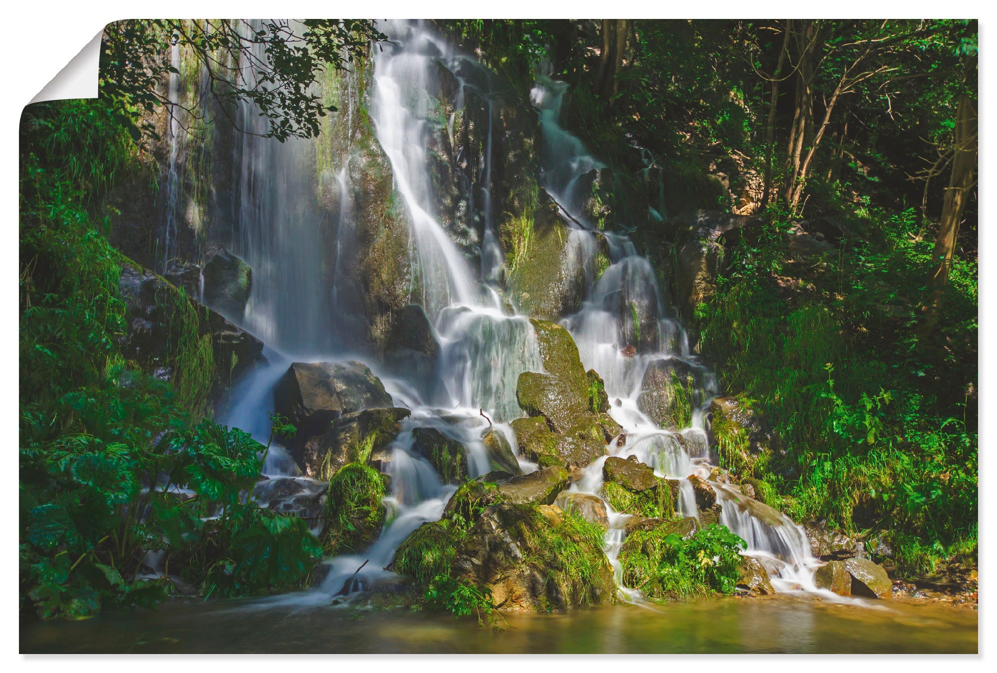 Artland Wandbild »Wasserfall Wandaufkleber in oder Größen Poster St.), versch. (1 kaufen im Gewässer, | Alubild, BAUR als Harz«, Leinwandbild
