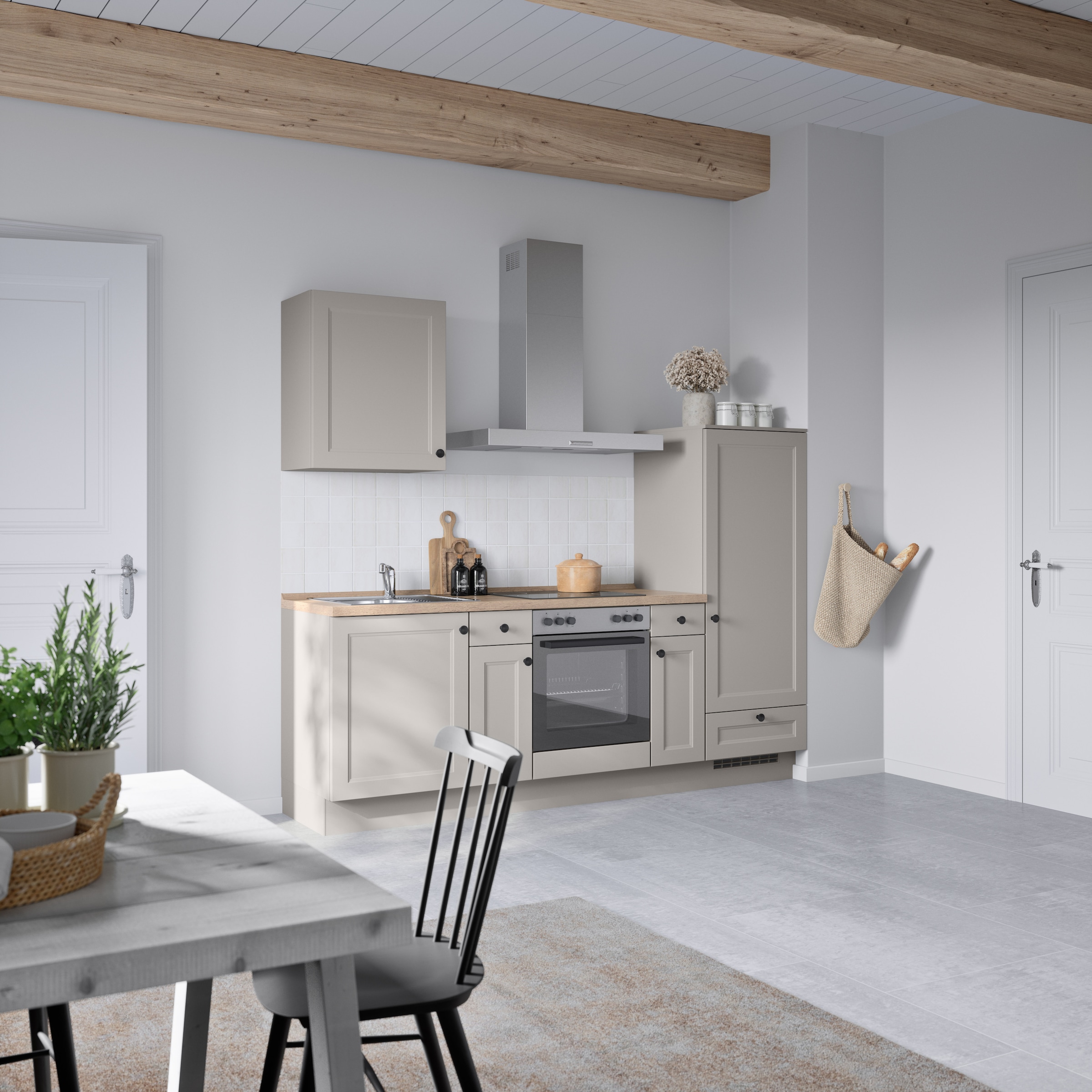 nobilia® Küchenzeile »"Cascada I", NEU: individuell anpassbar mit gratis Profi-Beratung« vormontiert, Breite 240 cm, Ausrichtung wählbar, wahlw. mit E-Geräten