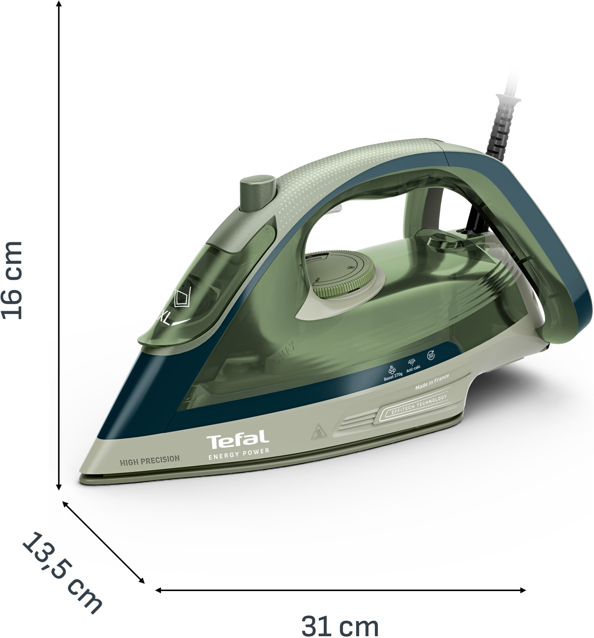 Tefal Dampfbügeleisen »Energy Power« 1500 W Dampfsteuerung per Knopfdruck, Abschaltautomatik, Vertikaldampf