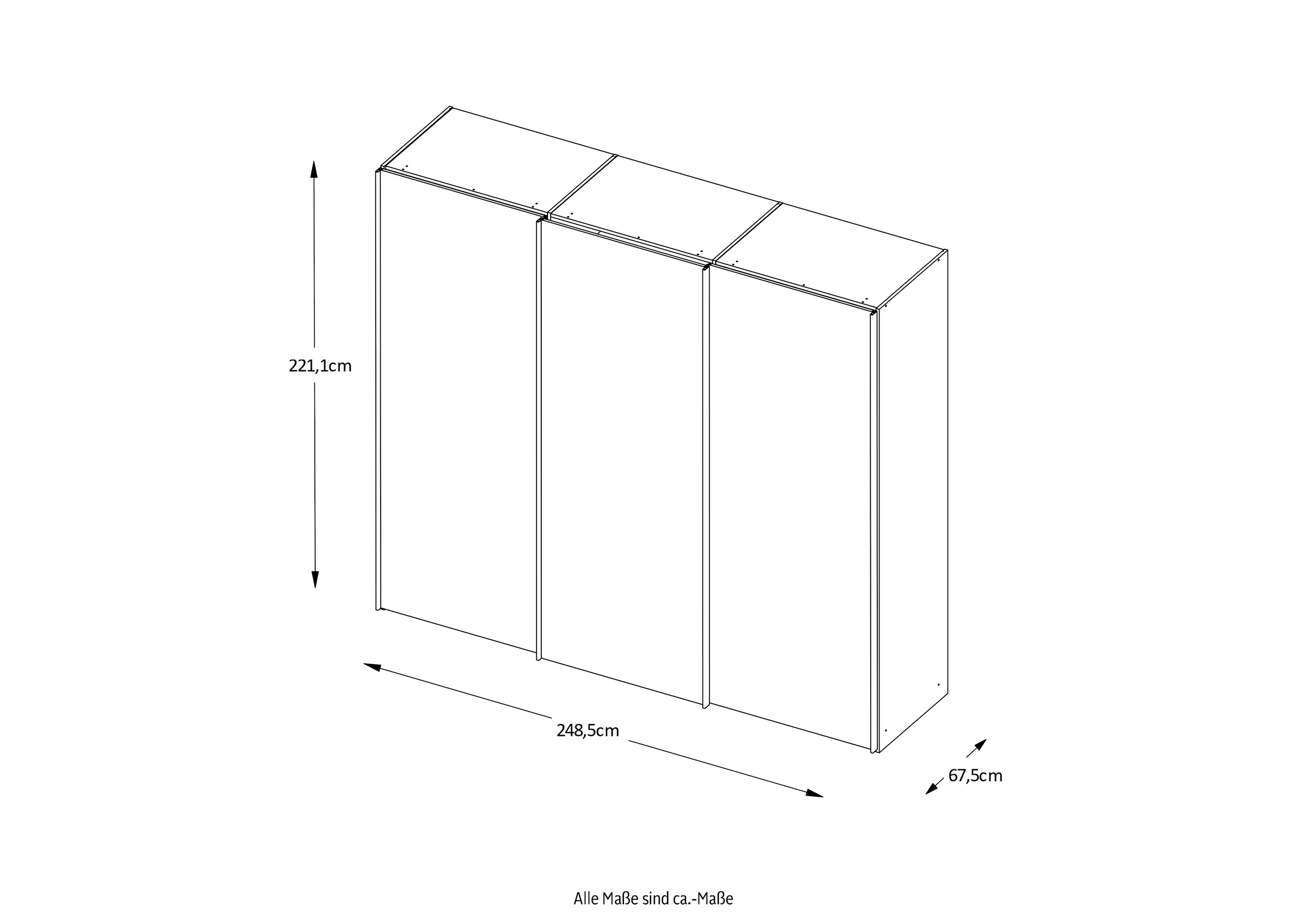 STAUD Schwebetürenschrank »Sinfonie Plus, edles Design in hochwertiger Qualität, Made in Germany«, Mit vier verschiedenen Ausstattungsvarianten