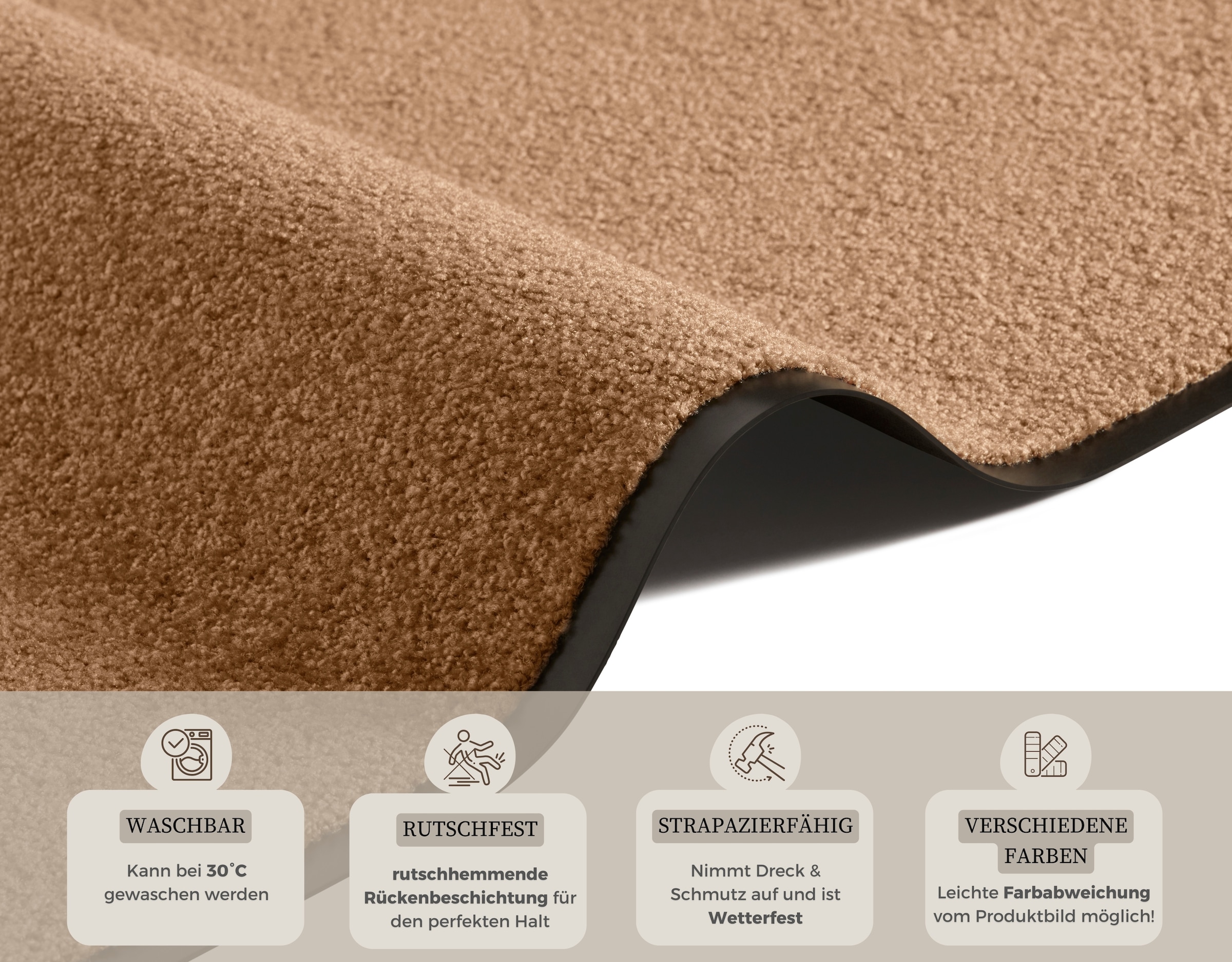 HANSE Home Fußmatte »Wash & Clean«, rechteckig, 7 mm Höhe, Schmutzfangmatte, Türmatte, In- und Outdoor, Teppich, Läufer, waschbar