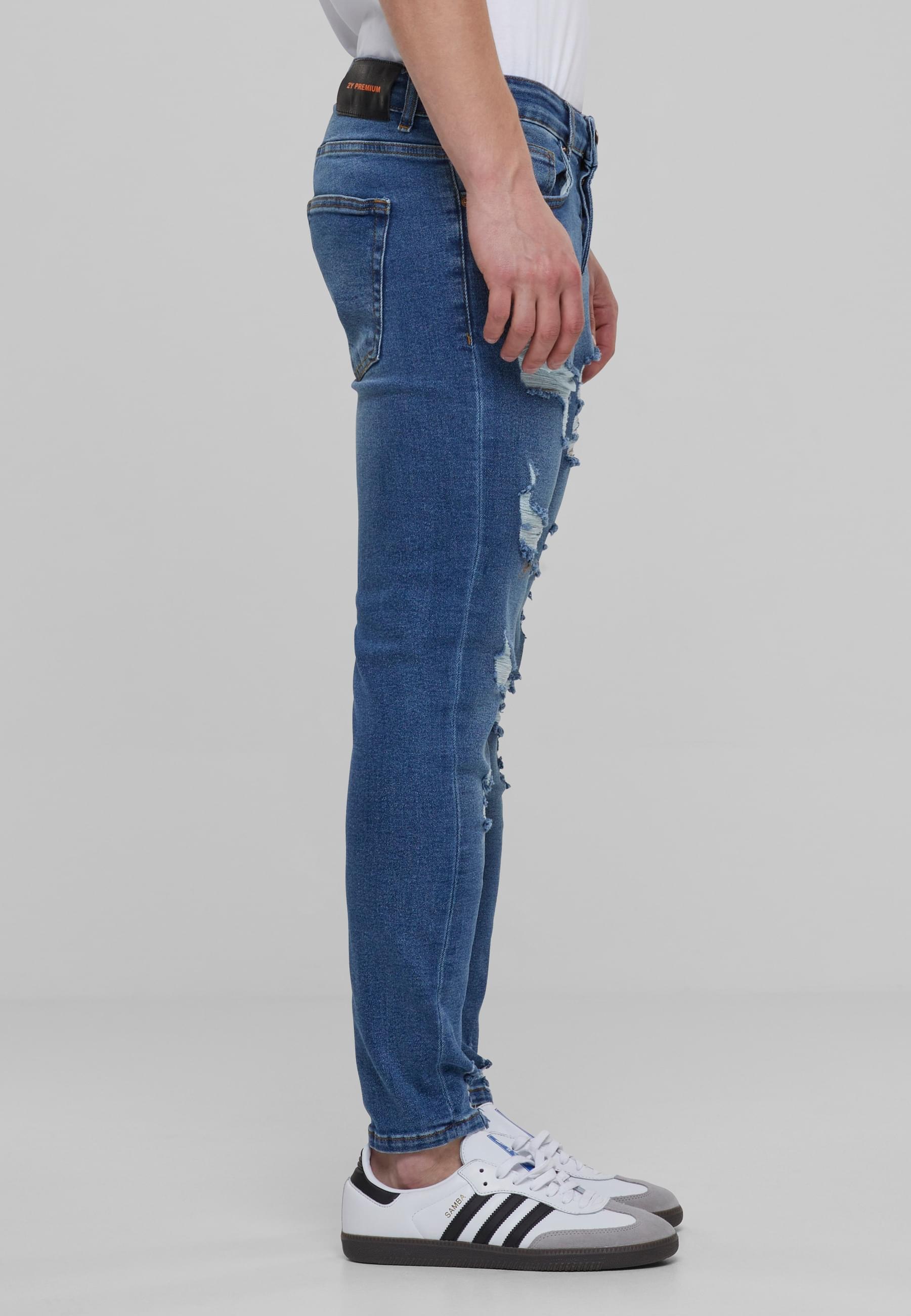 2Y Studios Bequeme Jeans »2Y Studios Herren 2Y Skinny Fit Destroyed Jeans«