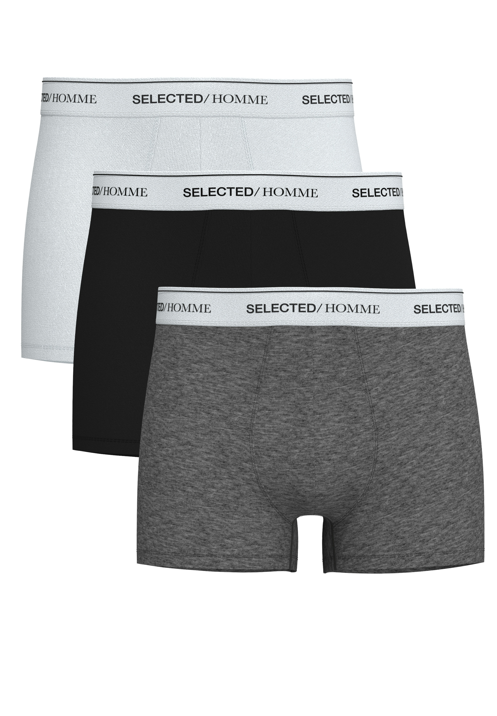 SELECTED HOMME Boxershorts "SLHLIAM 3-PACK TRUNK NOOS", (Packung)