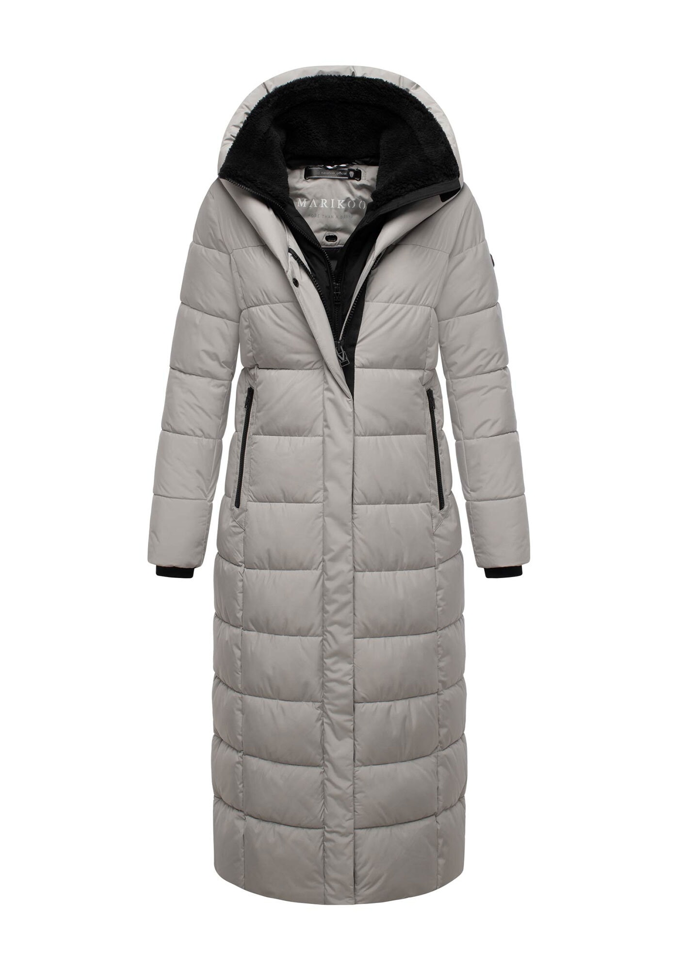 Marikoo Winterjacke »Pakoraa«, extra langer Winter Mantel mit abnehmbaren Innenteil