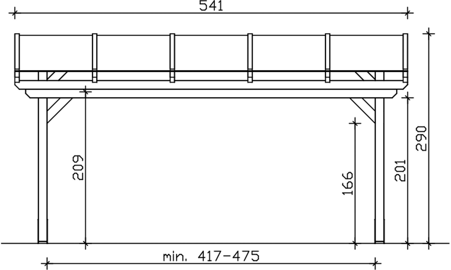 Skanholz Terrassendach »Sanremo«, Leimholz