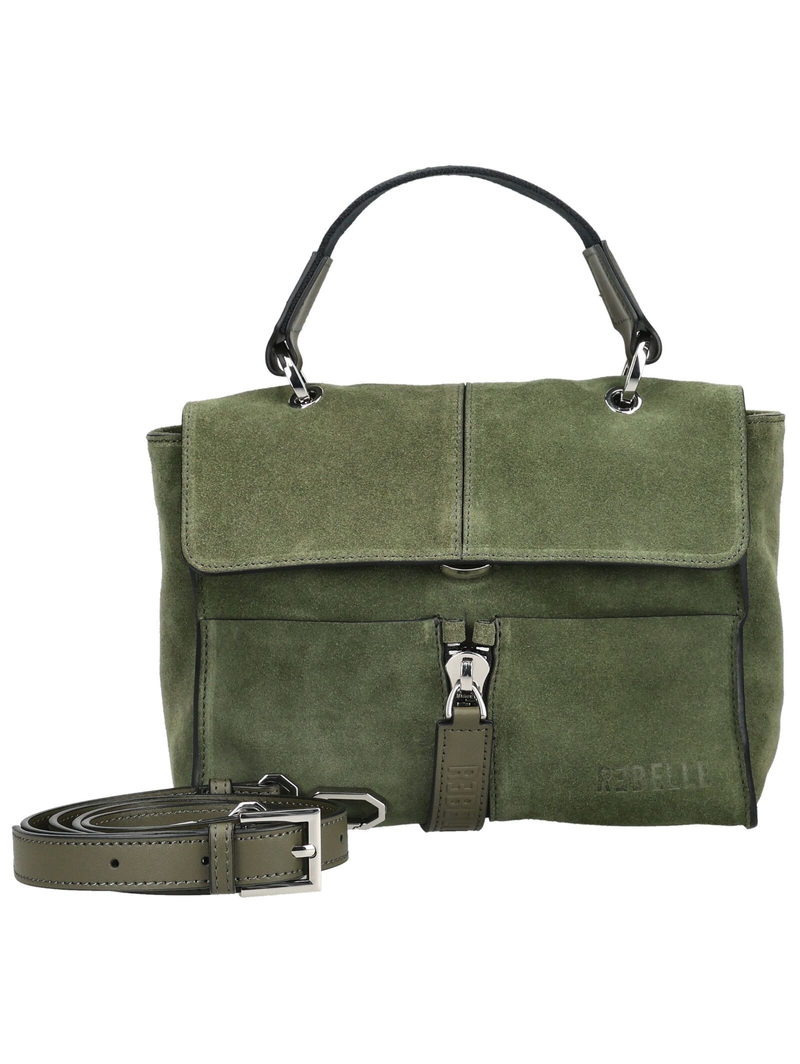 REBELLE Henkeltasche "REBELLE Taschen Veloursleder/Textil"