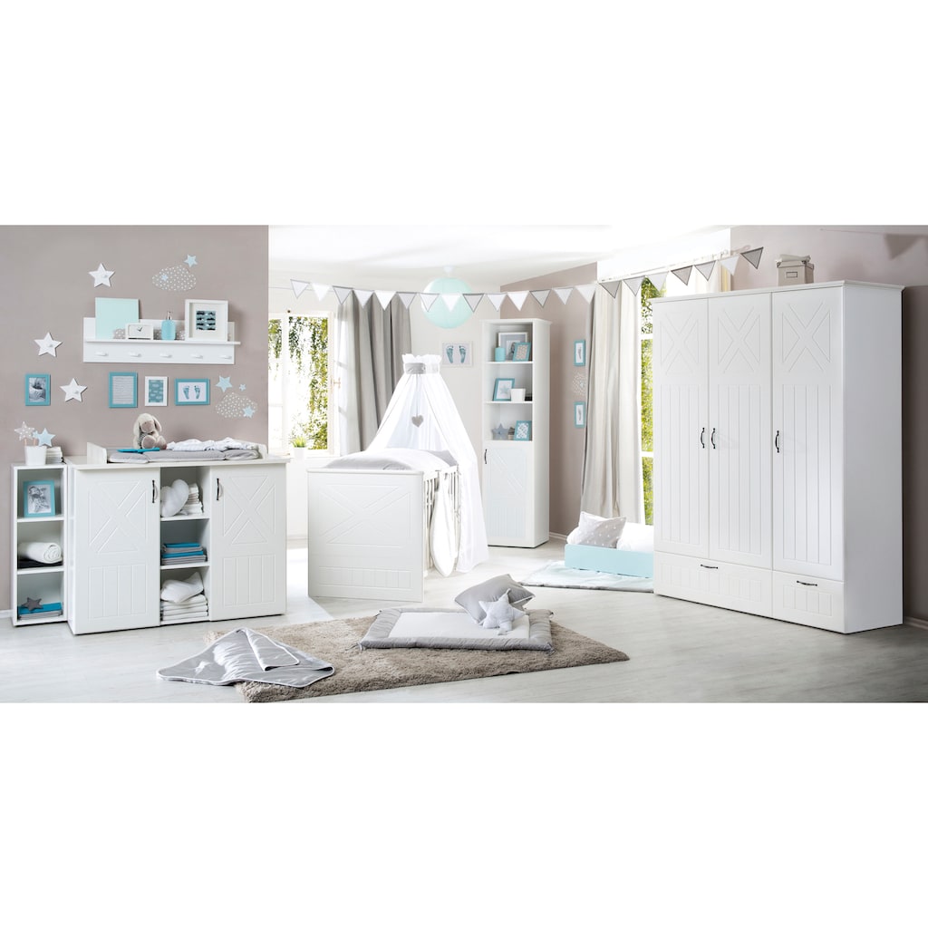 roba® Babyzimmer-Komplettset, (Set, 3 St., Kinderbett, Schrank, Wickelkommode)