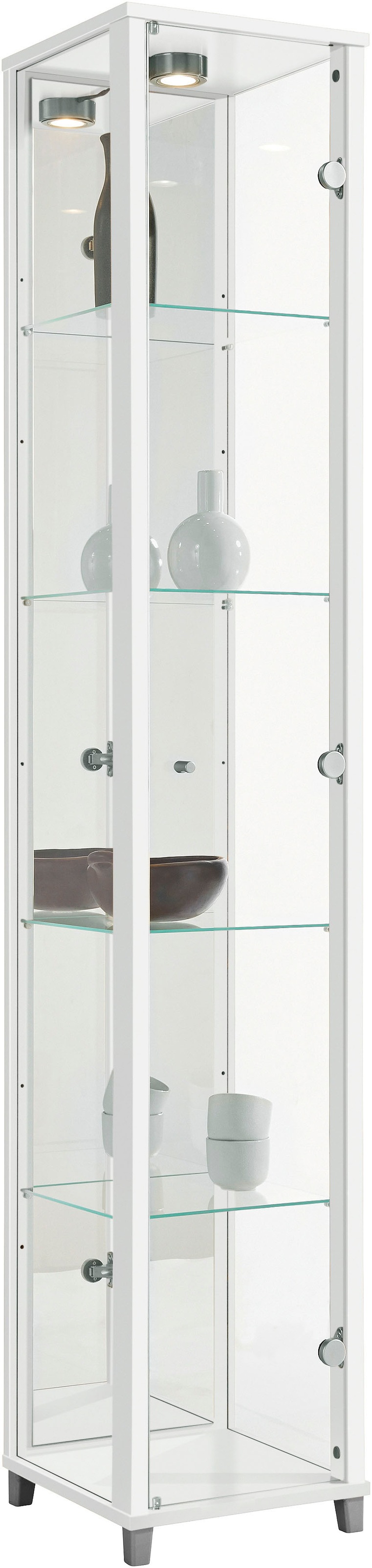 fif möbel Vitrine "OPTIMA" Standvitrine/Glasvitrine 1x Glastür,perfekt für Sammler,Sammlervitrine