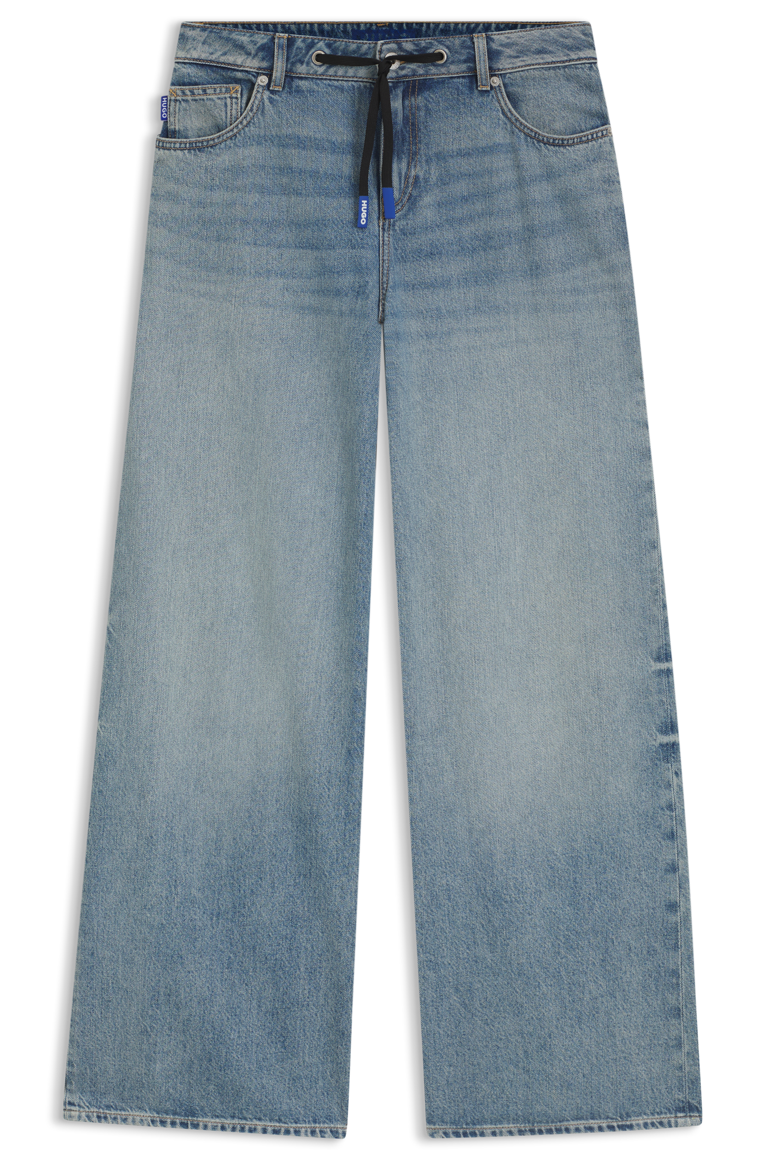 HUGO Blue Weite Jeans »Gobana«, mit Kordelzug zum Binden