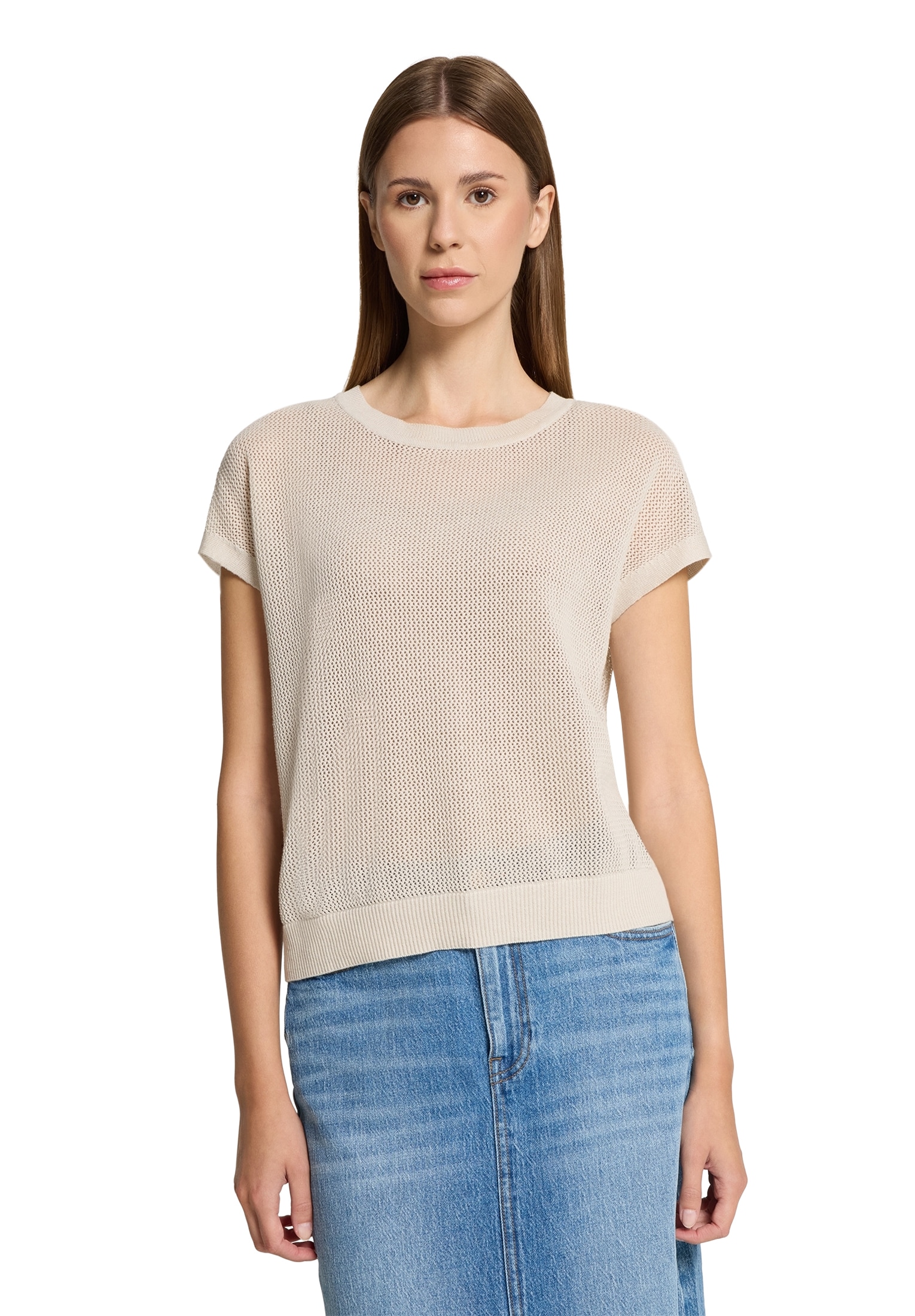 Betty Barclay Stricktop "Betty Barclay Damen Lochstrick-Pullover ohne Arm" günstig online kaufen