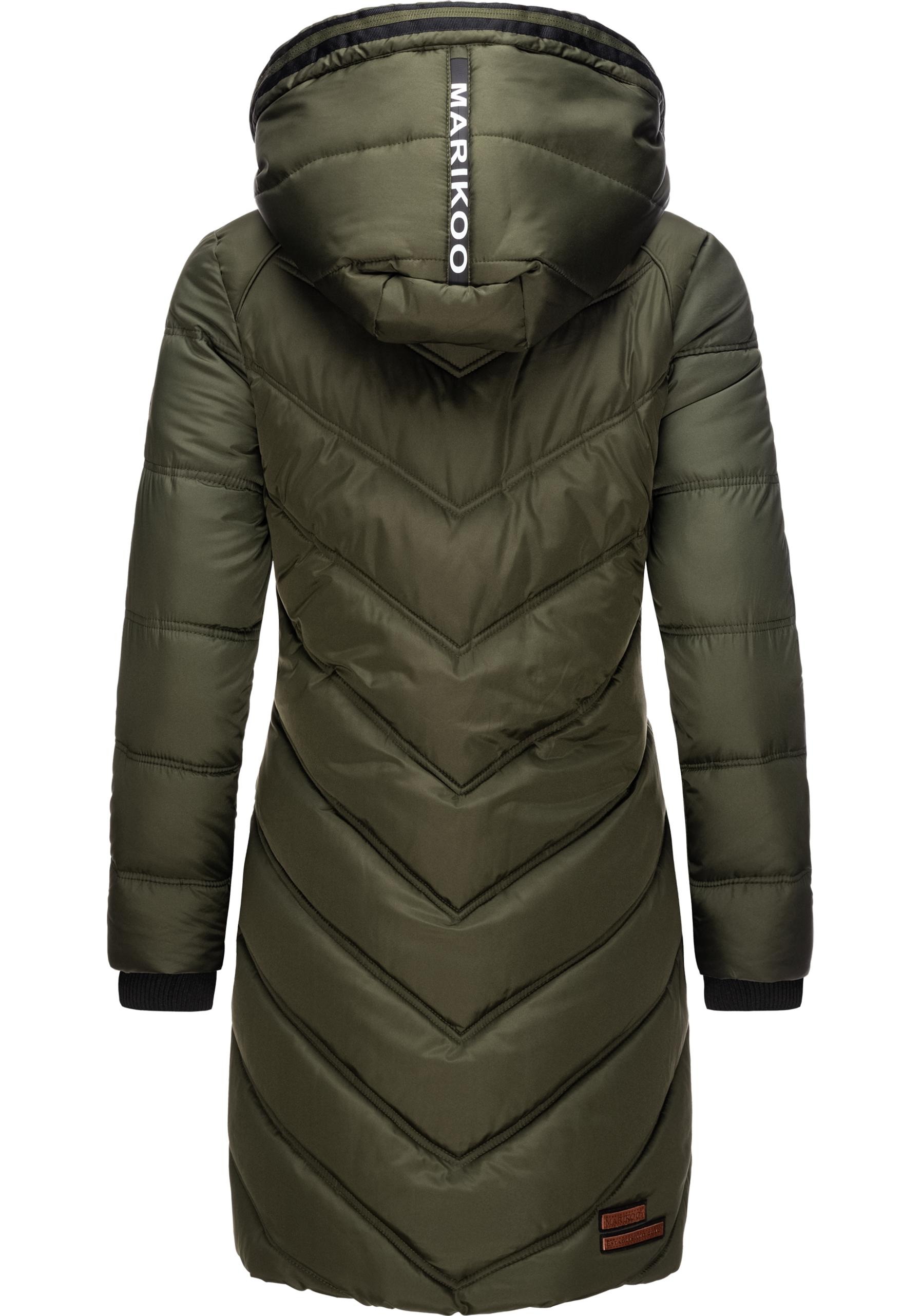 Marikoo Wintermantel »Armasa«, modischer Damen Winter Steppmantel mit Kapuze