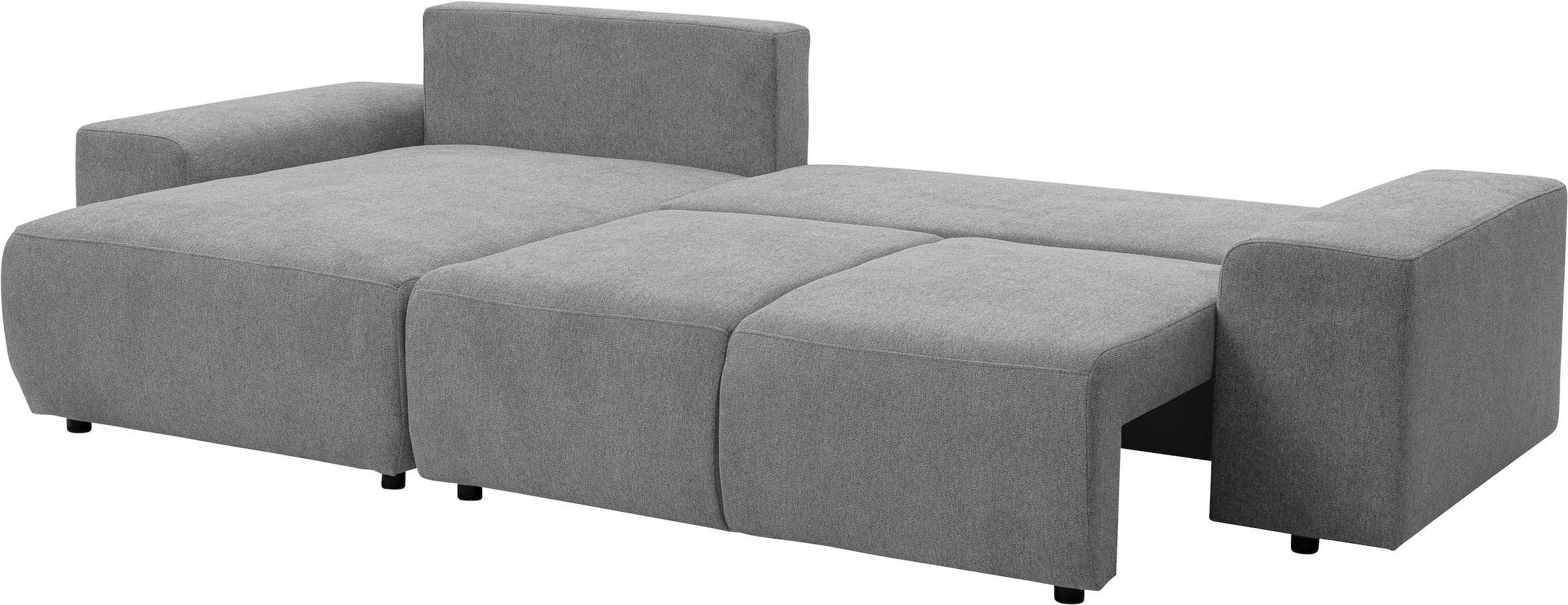 WERK2 Ecksofa »Riwa, modernes Sofa zum Kuscheln und Entspannen, Breite 300cm, L-Form«, Trendiges Ecksofa mit vielen Kissen, Schlaffunktion & Bettkasten