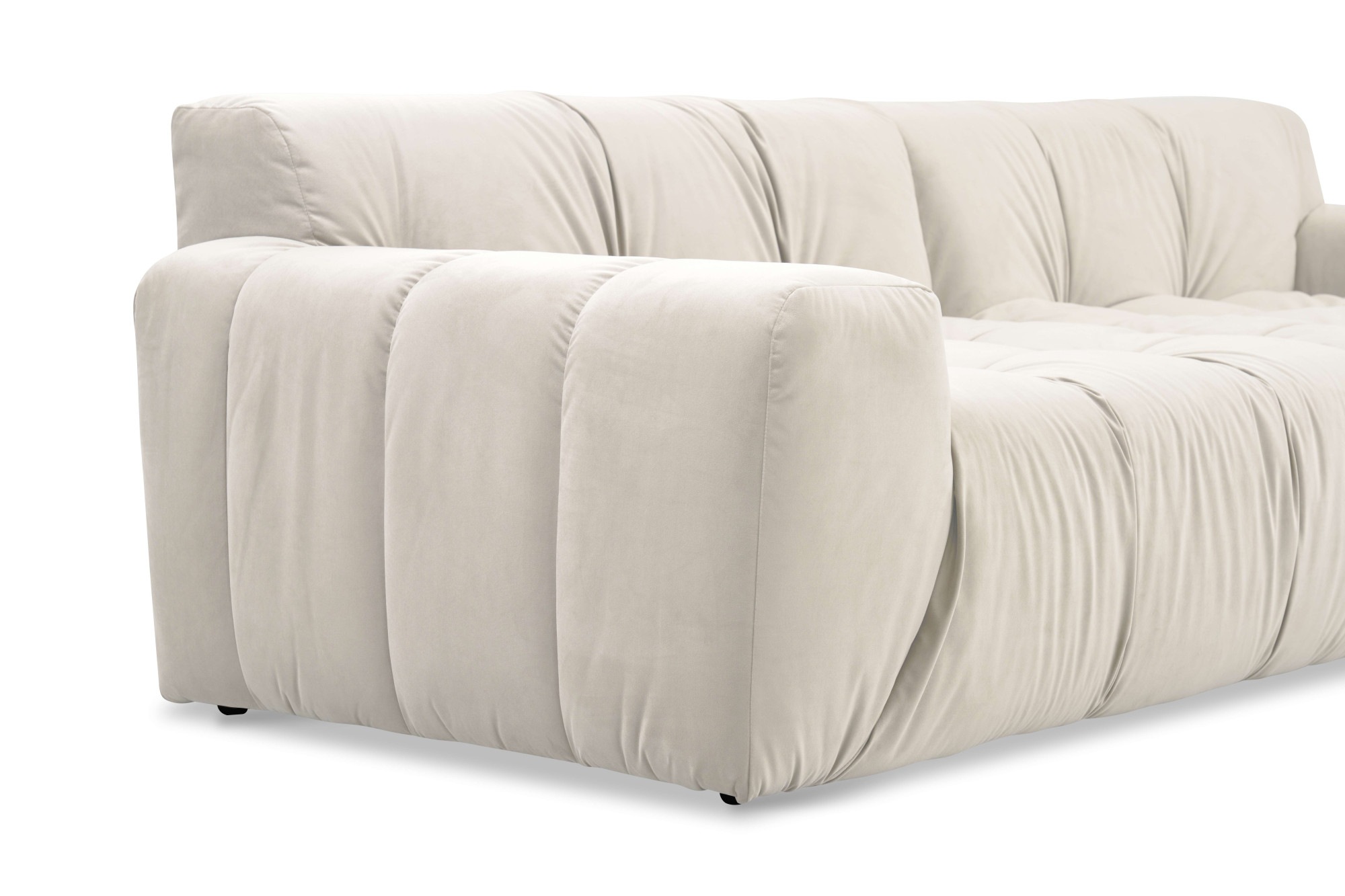 INOSIGN 3-Sitzer »Calmara, Breite 286 cm, weicher Lounge-Sitzkomfort«, bodentief, Samt oder Chenille, mit Knopfsteppung